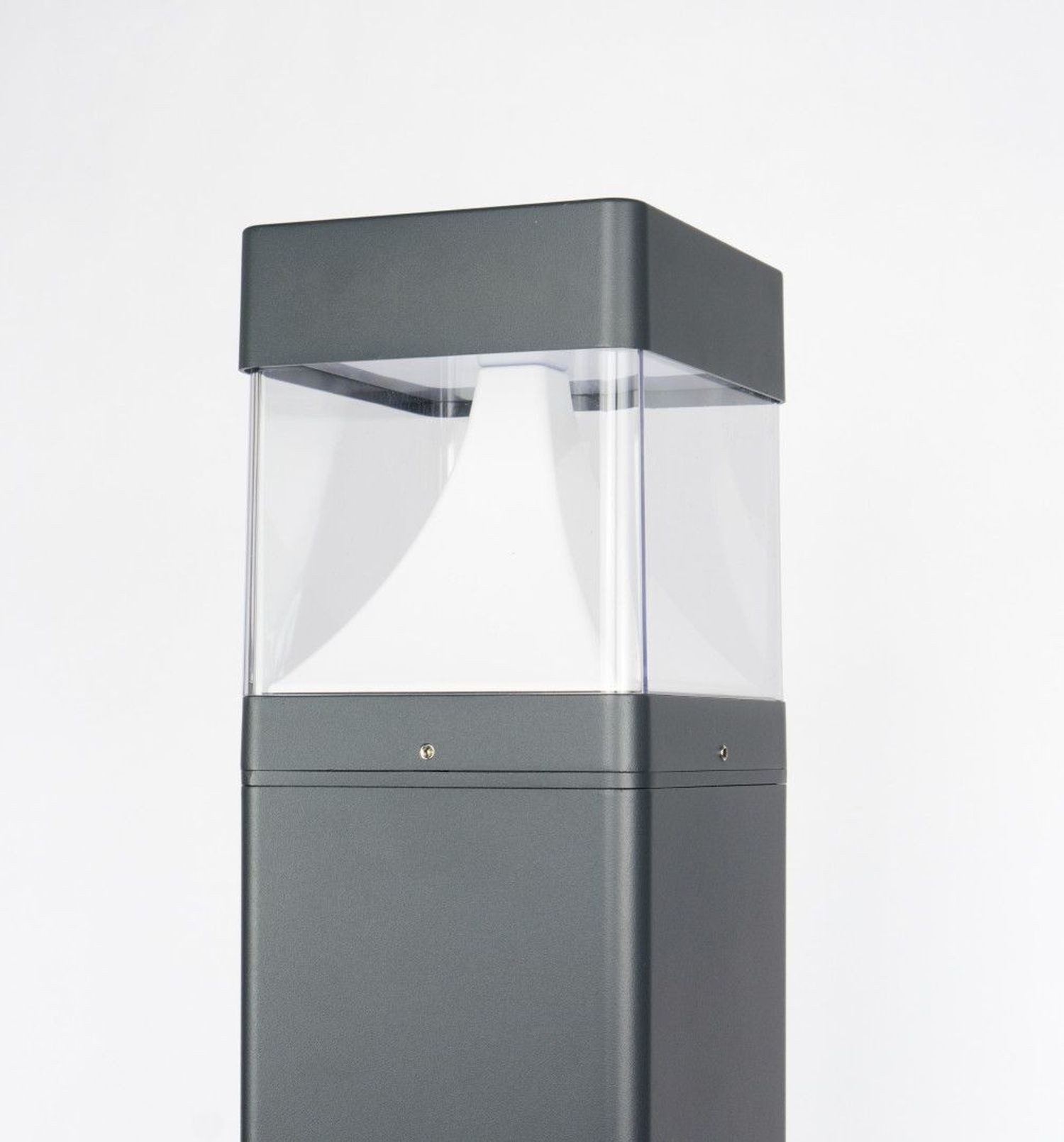 Licht-Erlebnisse Pollerleuchte FROWDO, LED fest integriert, Neutralweiß, LED Aluminium 100 cm hoch IP65 Anthrazit eckig 4000 K 1450 lm Modern