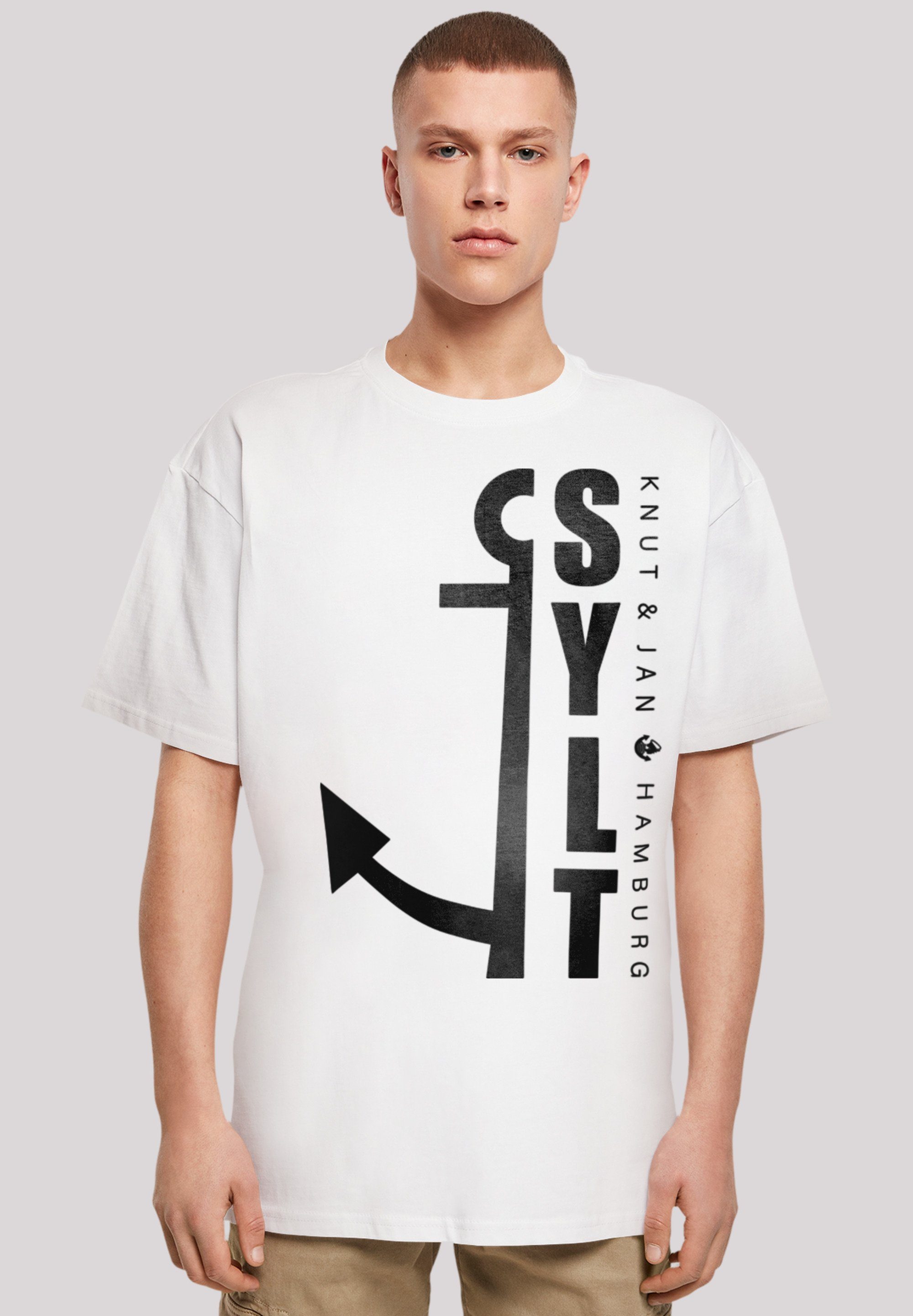 F4NT4STIC T-Shirt Sylt Anker Knut & Jan Hamburg Print weiß