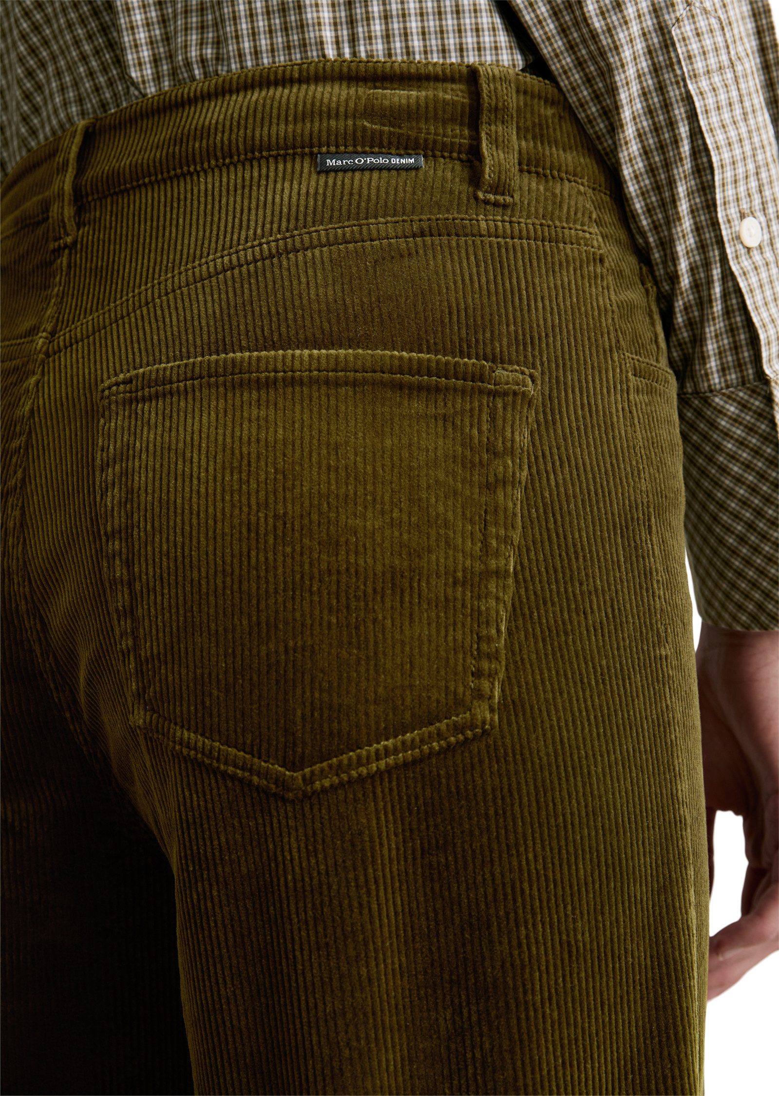 Marc O'Polo DENIM Cordhose Tomma Wide mit Rippstruktur, aus Bio-Baumwoll-Mix, weites, gerades Bein