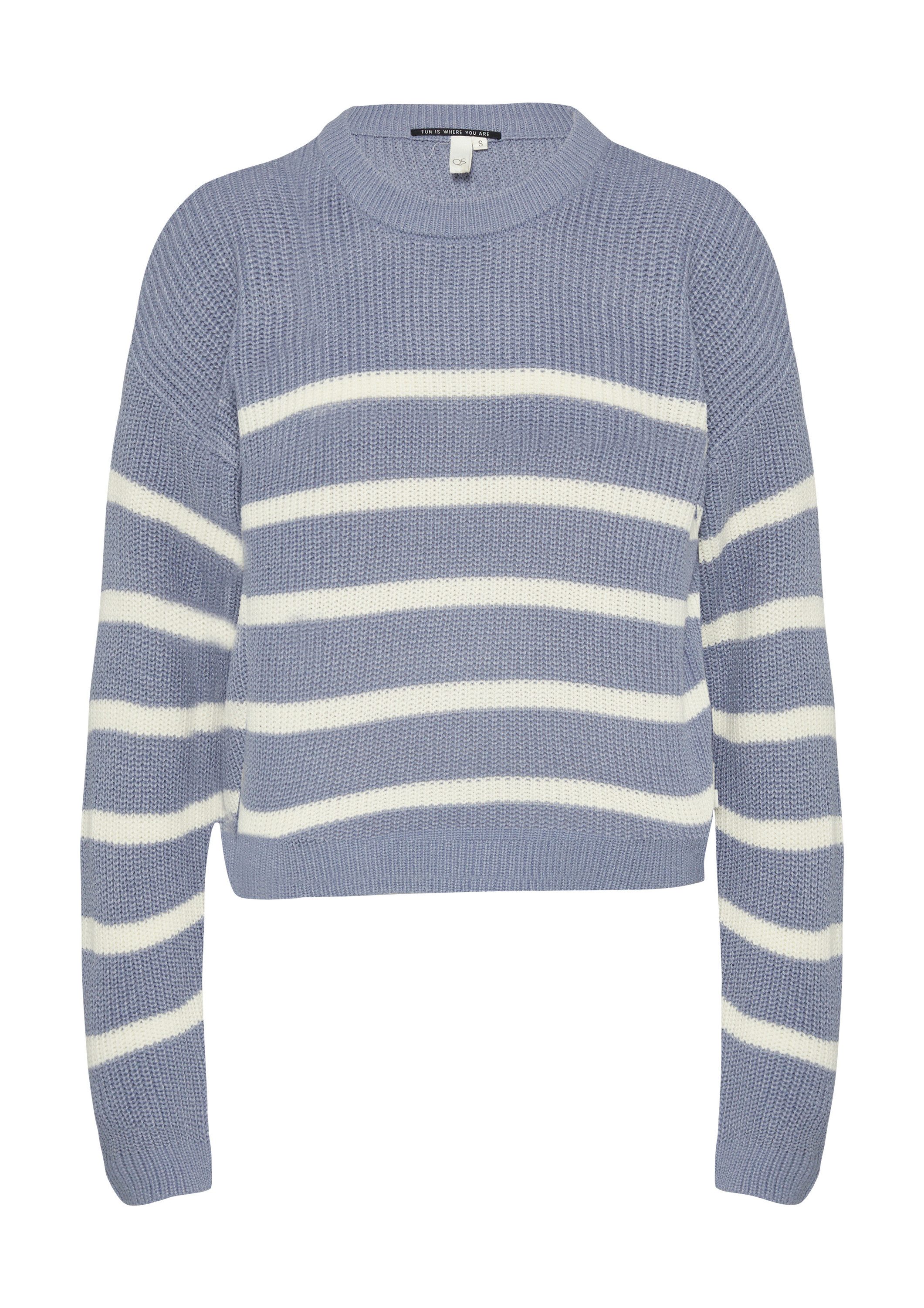 QS Longpullover Strickpullover Verkürzter Pullover mit günstig online kaufen