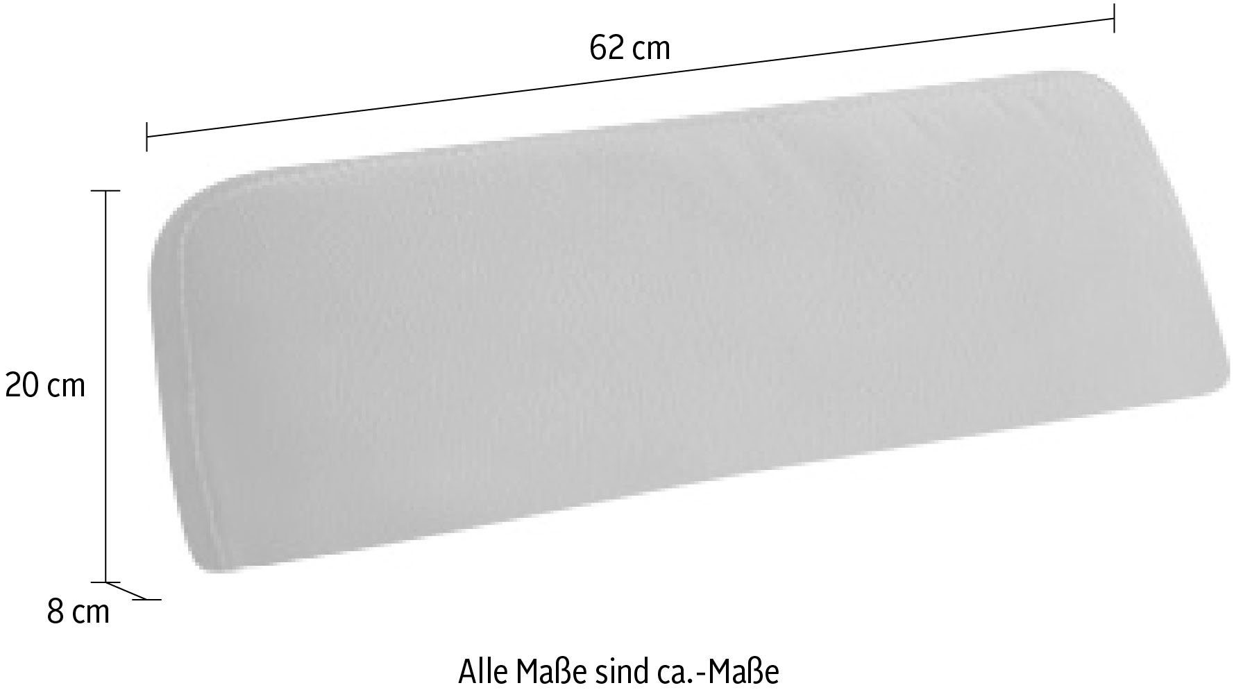 Sofakissen 62 cm run, W.SCHILLIG Nierenkissen, Breite