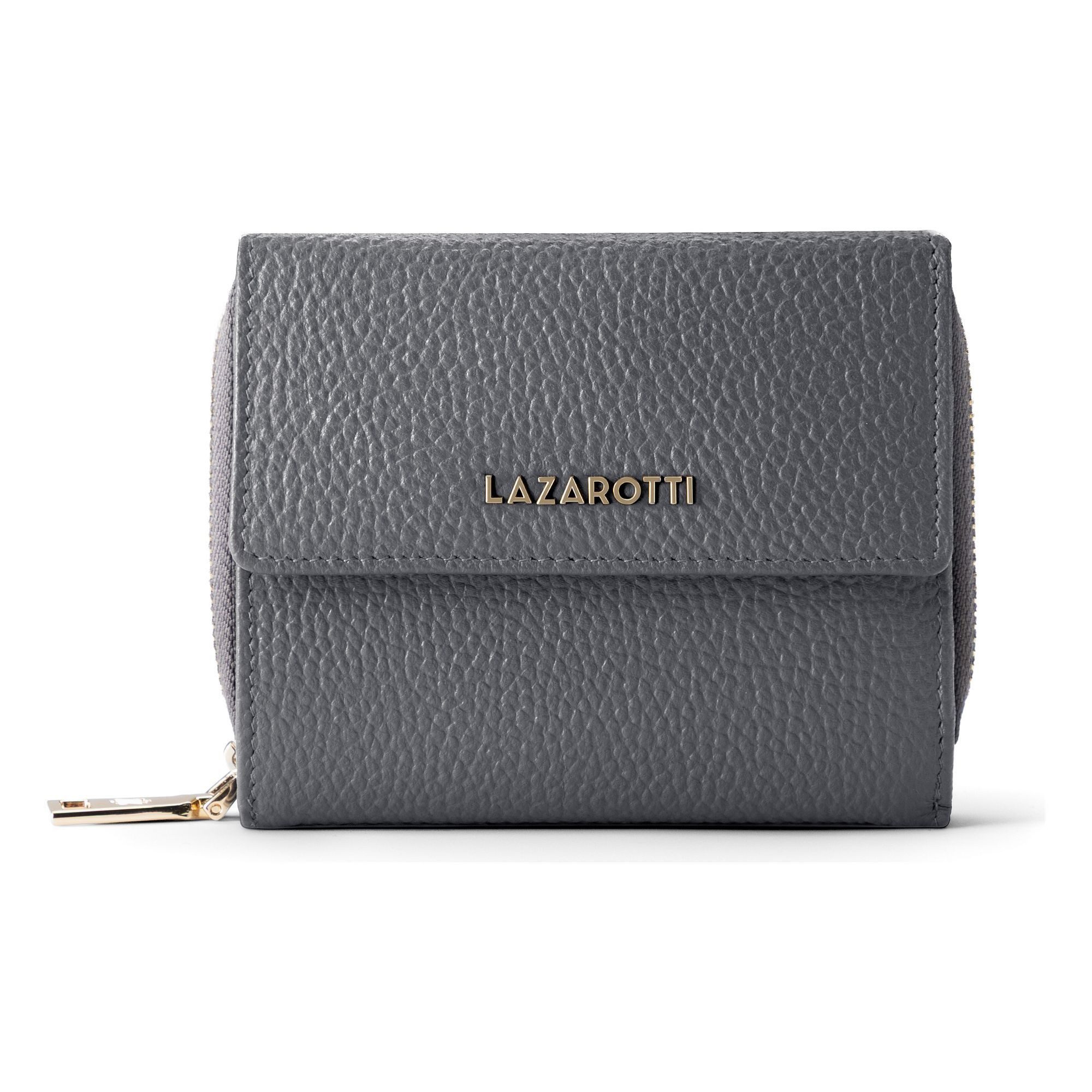 Lazarotti Geldbörse Bologna Leather Zip-Around Geldbörse Leder 12 cm