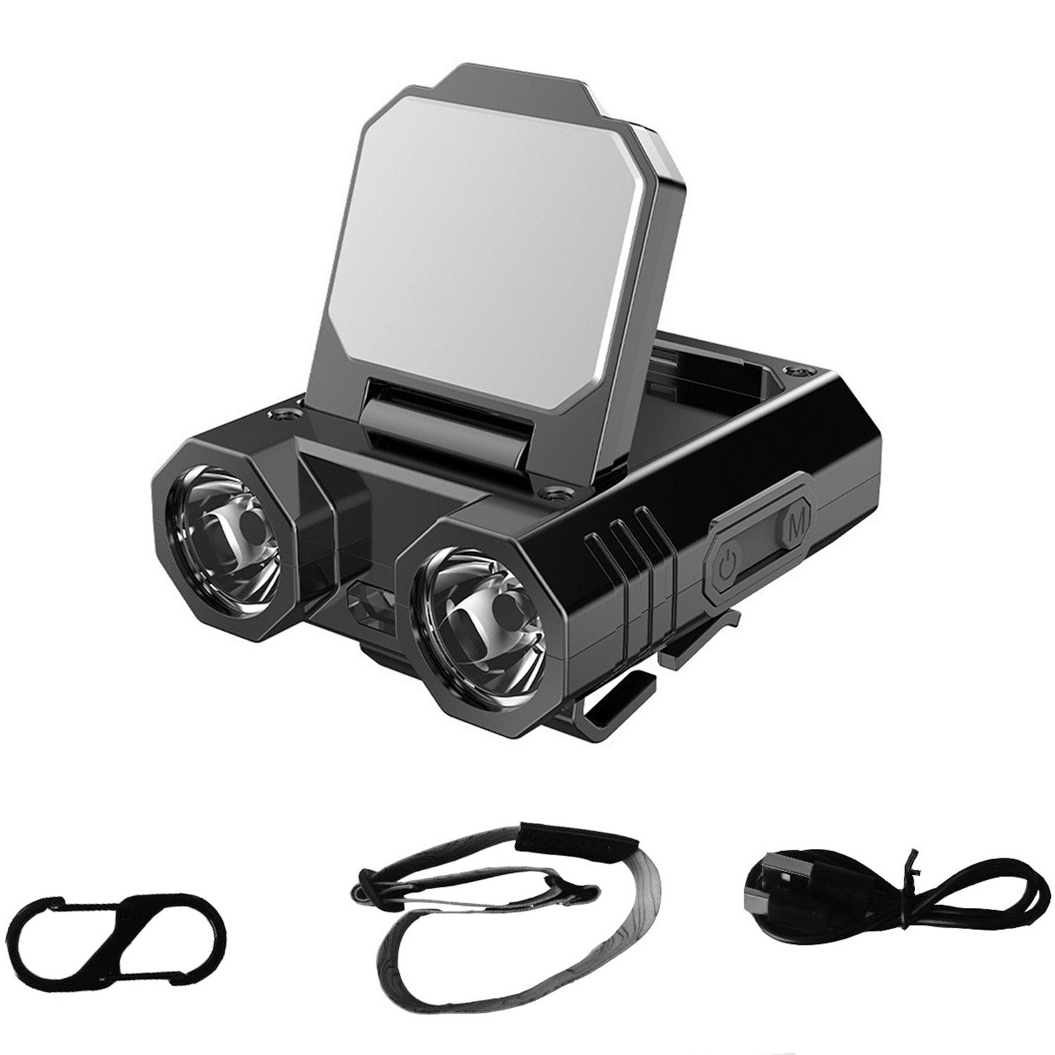 Rutaqian Lichtanlage Wasserdichte Hutkrempe Einstellbar Draussen Notlicht LED-Scheinwerfer