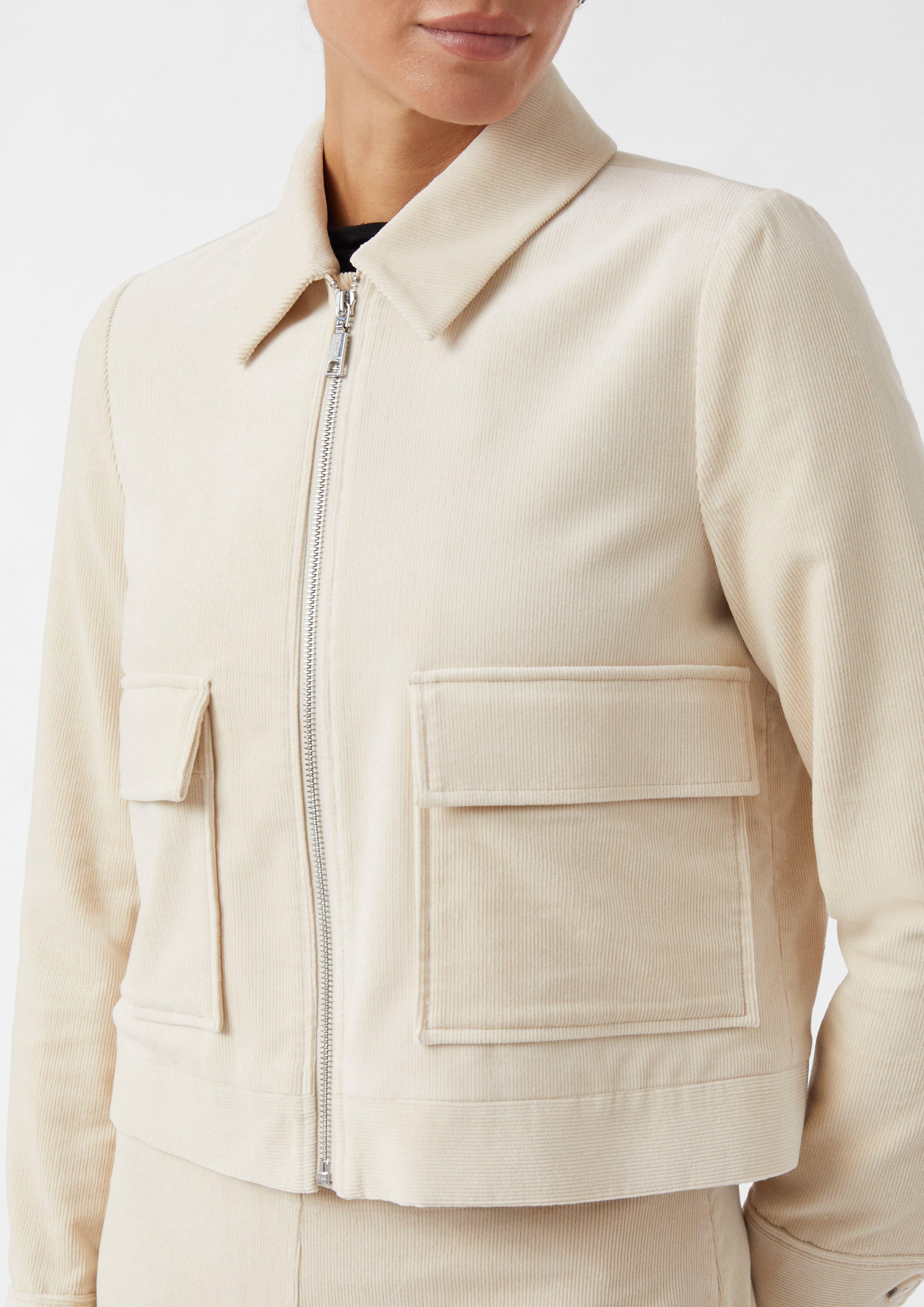 comma Blusenblazer Kurze Cordjacke mit aufgesetzten günstig online kaufen