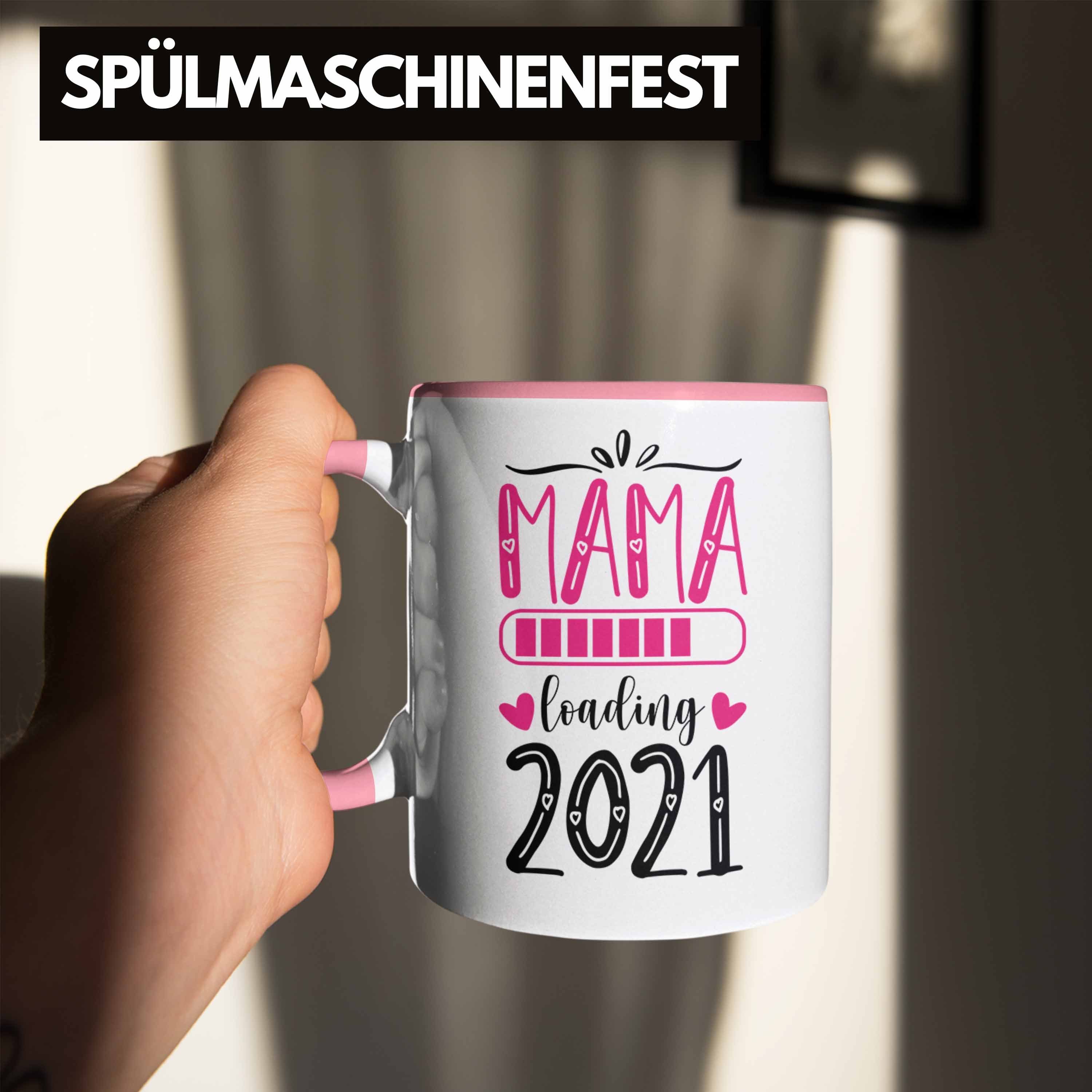 Trendation Tasse Trendation - Schwangerschaft Ankündigung 2022 Loading Baby Rosa Mama Mama Werdene