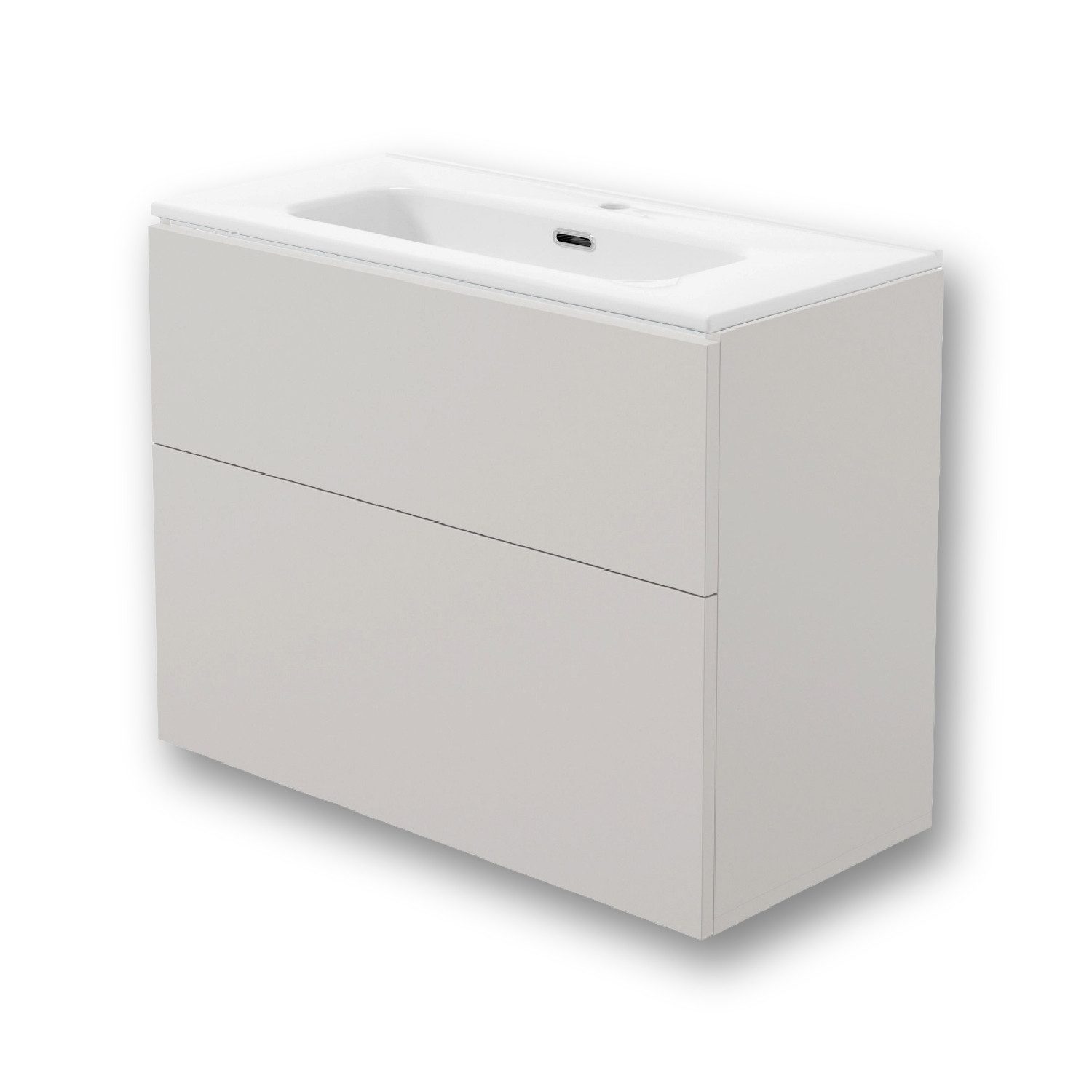 Deante Waschbeckenunterschrank Waschbeckenschrank mit Waschbecken 80 cm in hellgrau