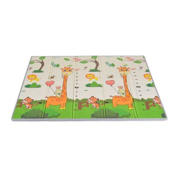 Moni Spielmatte Spielmatte XXL Jungle faltbar, 200 x 180 cm, Thermomatte, wasserdicht