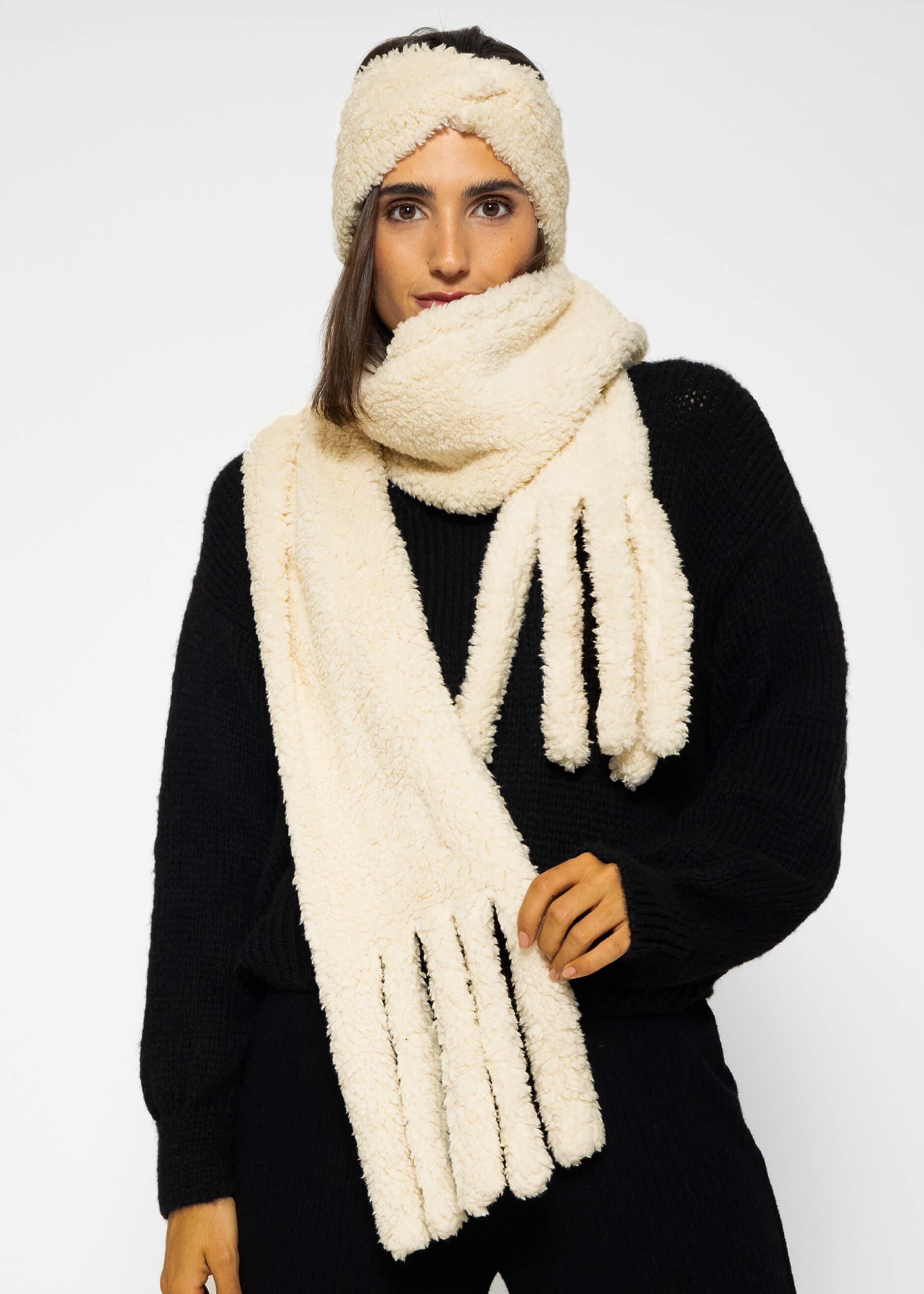 SASSYCLASSY Schal Damen Teddyfell-Schal, Warm & günstig online kaufen