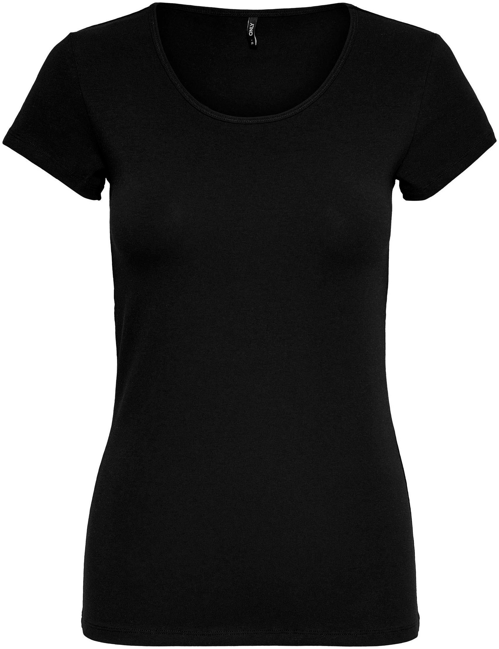 Rundhalsshirt ONLLIVE – Rundhalsshirt mit figurbetonter Silhouette