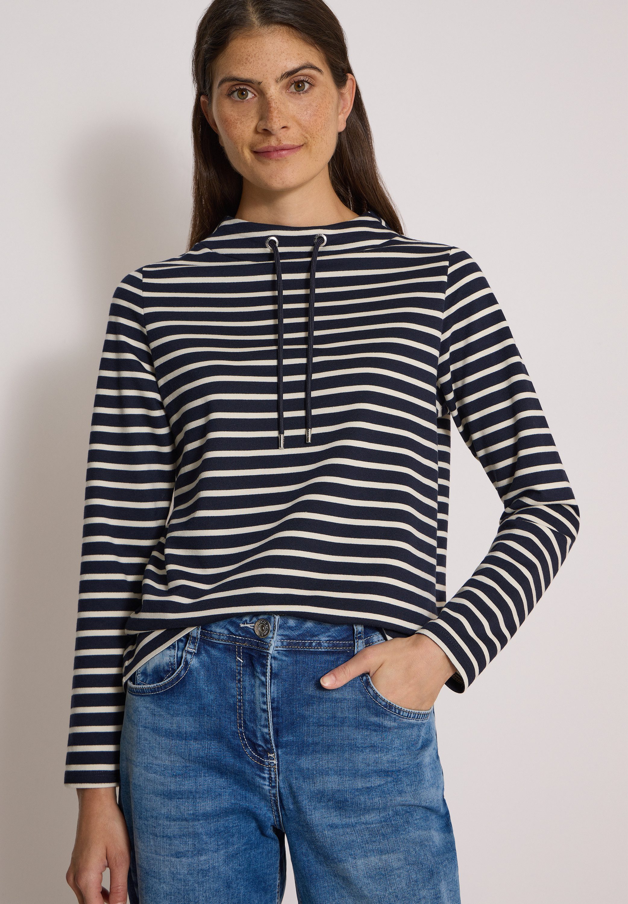 CECIL Langarmshirt im Streifendesign