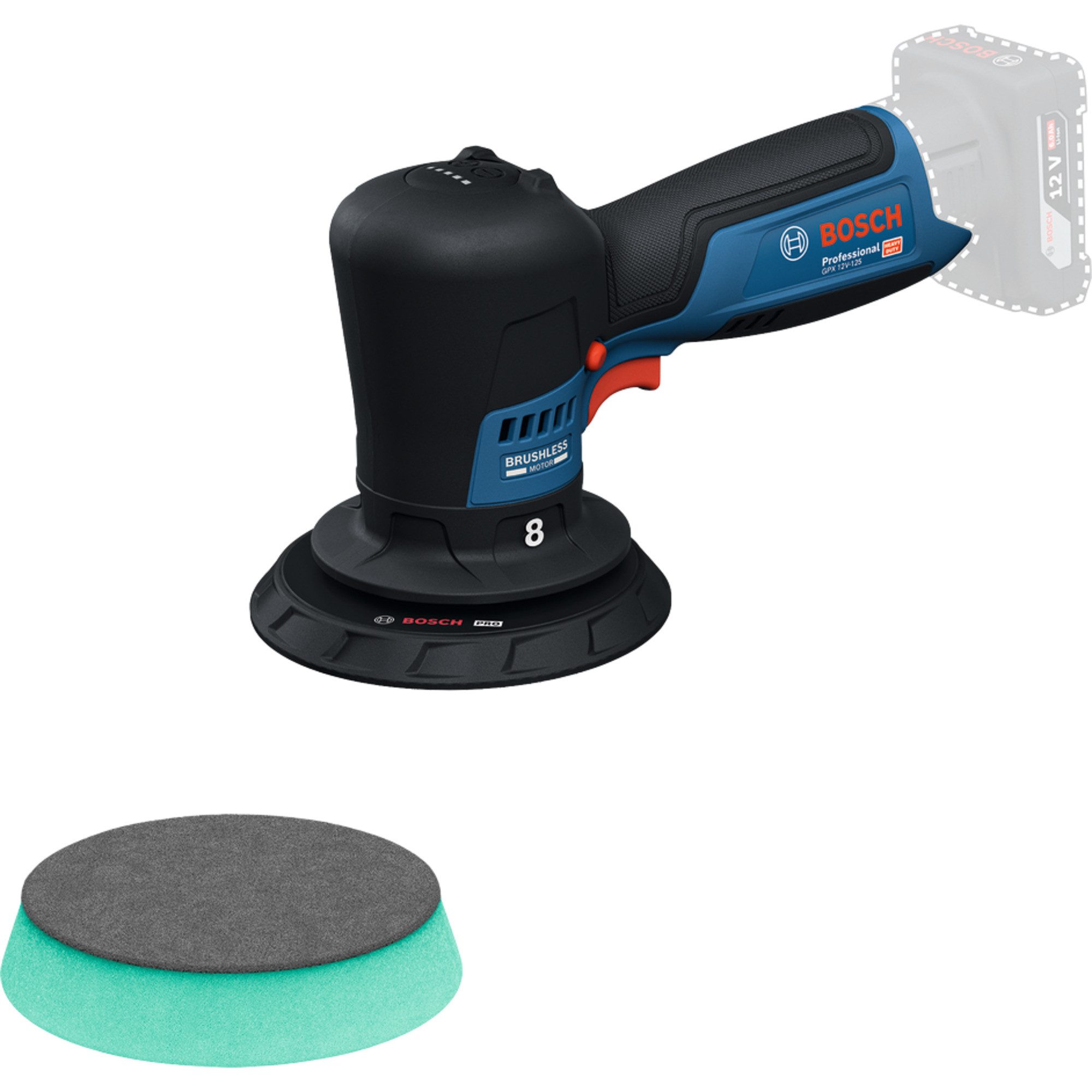 Bosch Professional Poliermaschine Bosch Professional Akku-Poliermaschine GPX 12V-125