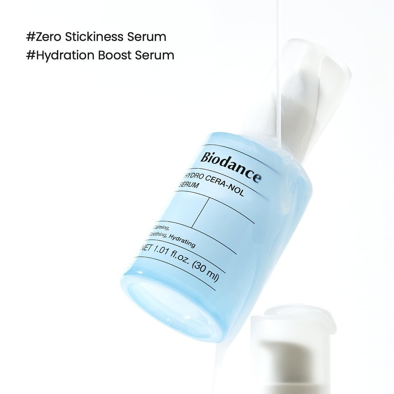 Biodance Gesichtsserum Hydro Cera-Nol Serum 30ml – feuchtigkeitsspendendes Serum mit 5% Panthenol, 5-fach Ceramiden & Hyaluronsäure – stärkt die Hautbarriere -, Hydro Cera-Nol Ampoule für empfindliche Haut