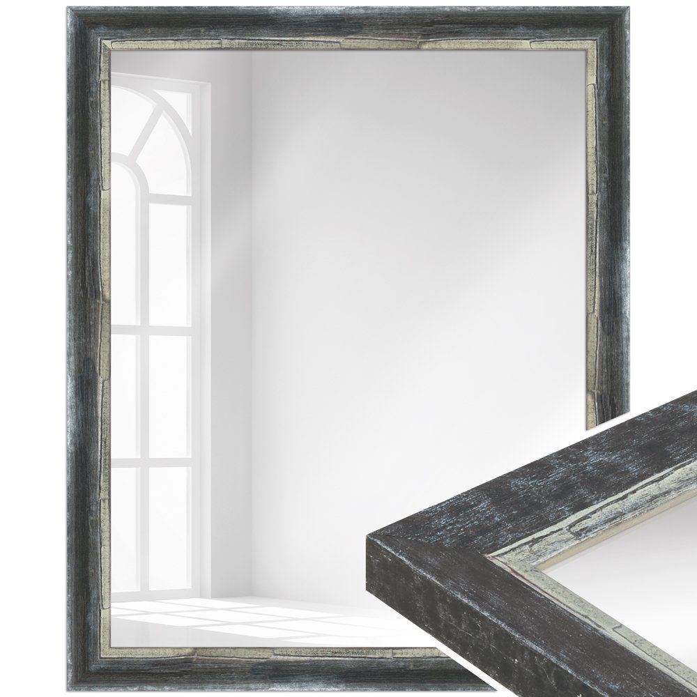 WANDStyle Wandspiegel H640, Schwarz, aus Massivholz günstig online kaufen