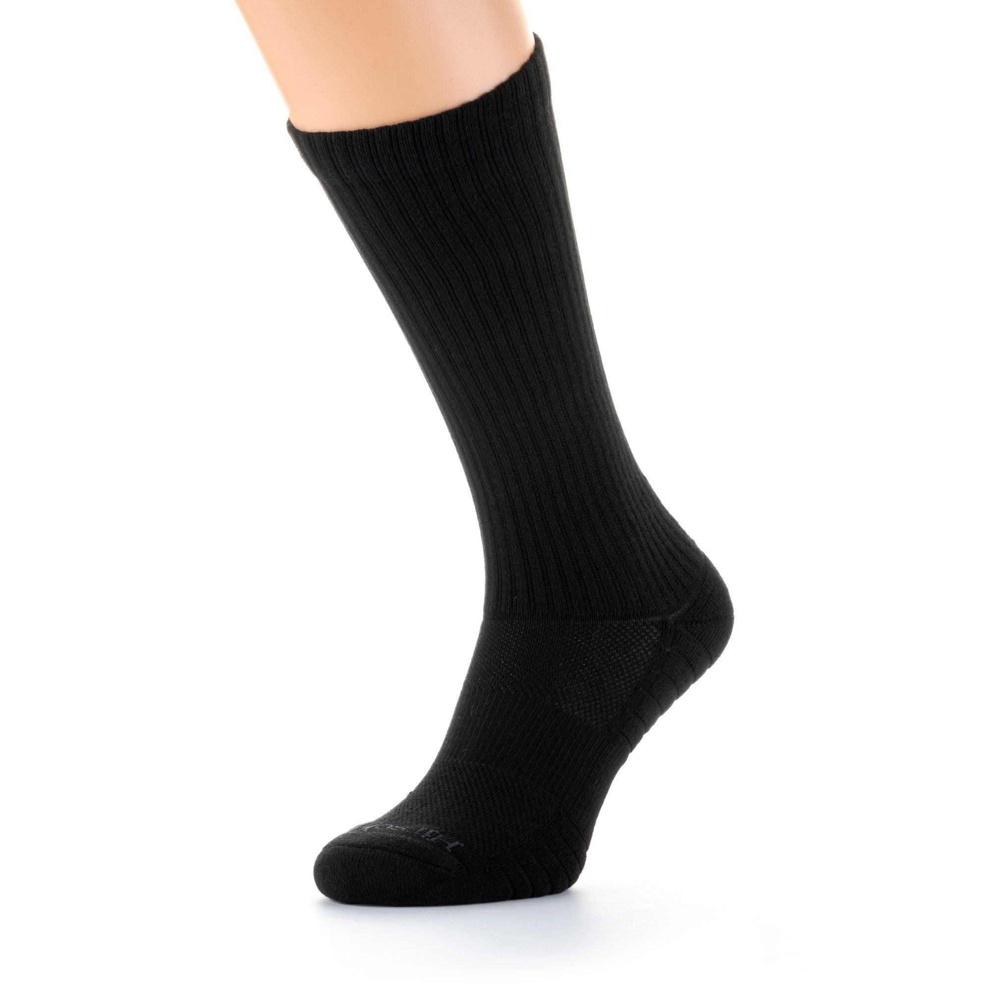 Hirschthal Funktionssocken 2, 4, Schwarz Atmungsaktiv (2-Paar) Funktionssocken Sportsocken Paar Socken 8