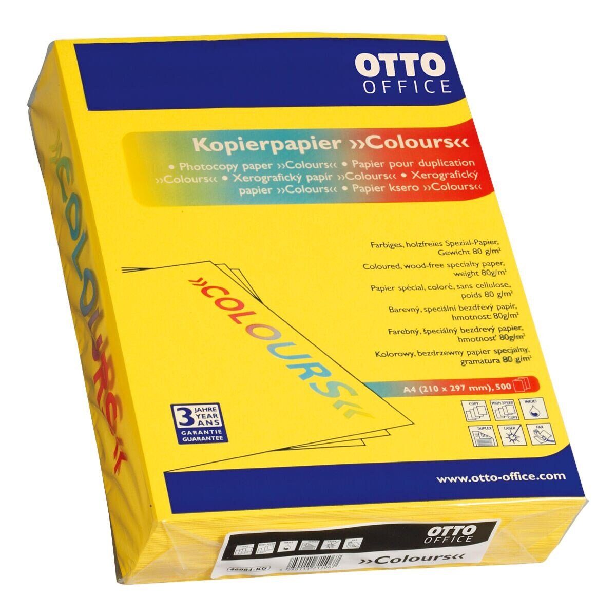Otto Office Druckerpapier COLOURS, Intensivfarben, Format DIN A4, 80 g/m², 500 Blatt