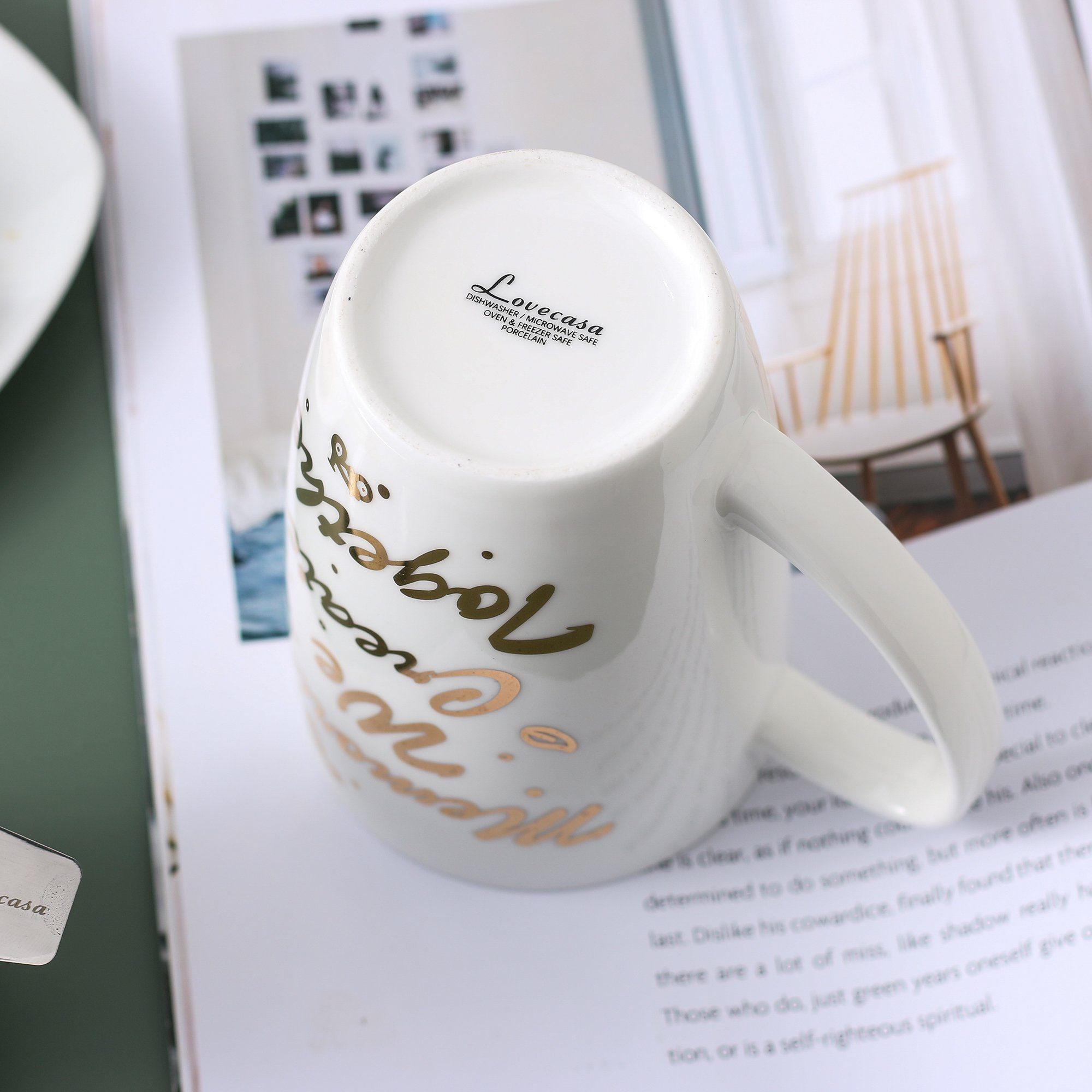 Tasse, Porzellan aus Kaffeebecher Porzellan, Teebecher 6 Motiv LOVECASA