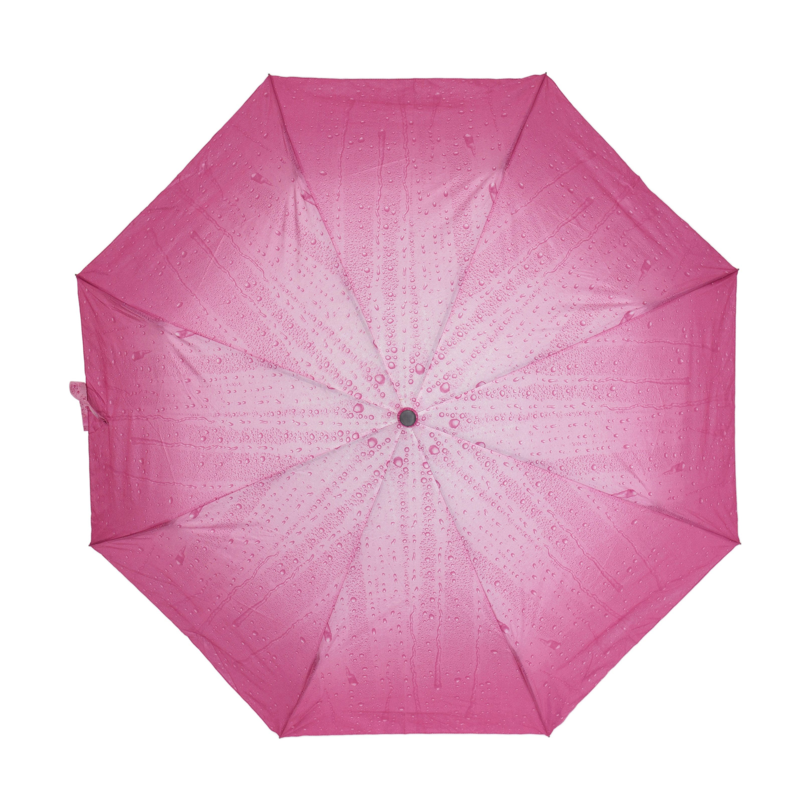 Susino Taschenregenschirm mit Schutzhülle ø100 cm mit Tropfenmotiv Winddicht