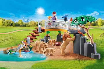Playmobil® Spielwelt Family Fun 70343 Löwen im Freigehege, Tierpark Tiere Zoo Familie Löwe Spielzeug-Figur Gehege Set