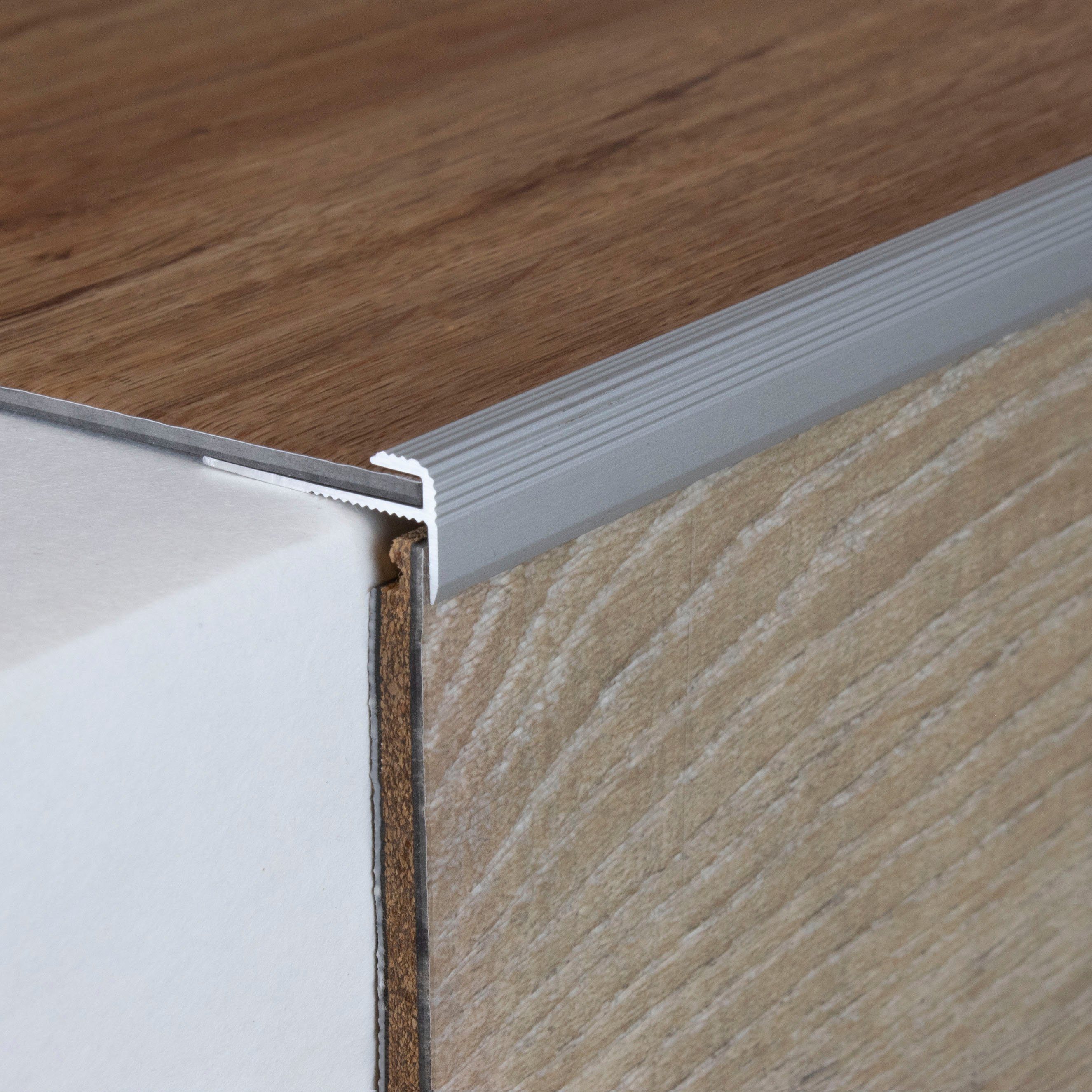 PROVISTON Abschlussprofil Aluminium, 25 x 3 x 1000 mm, Silber, Einfass- & Abschlussprofile