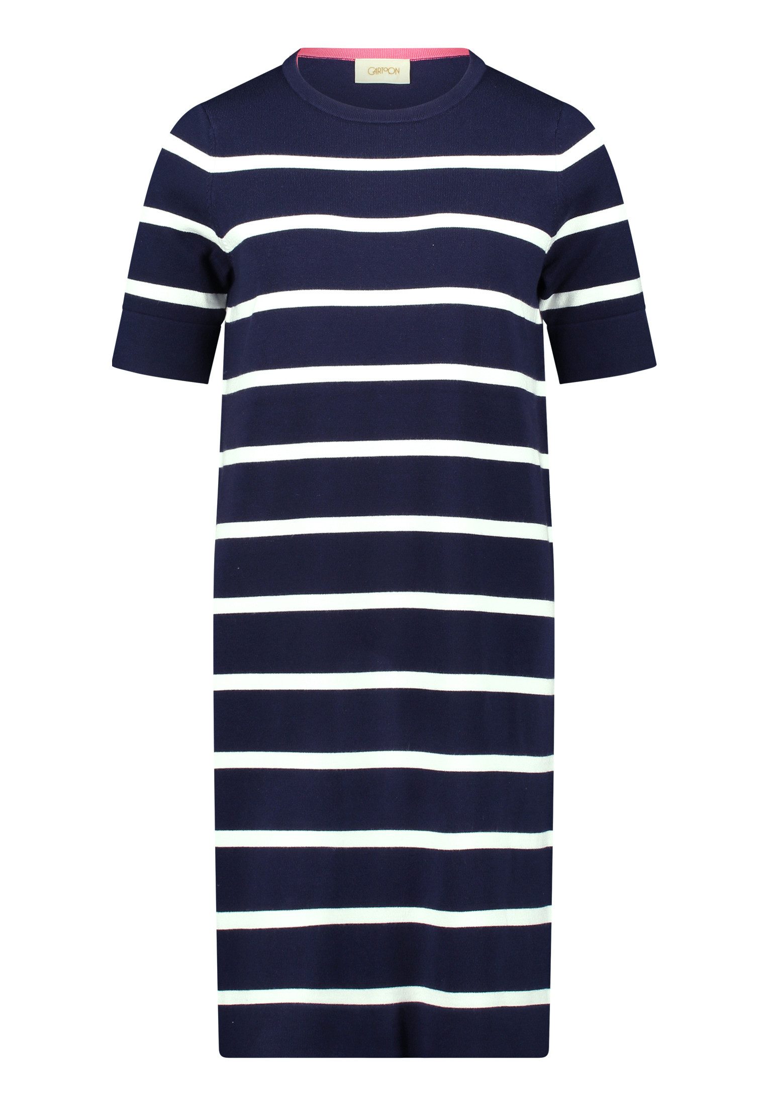 Cartoon Strickkleid Damen mit Rundhalsausschnitt