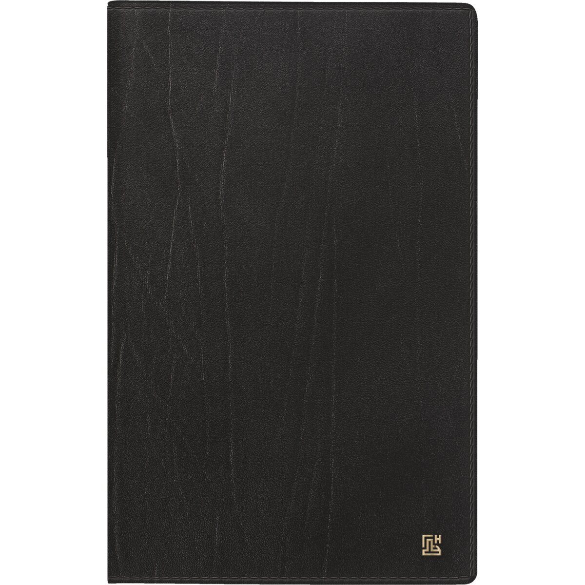 BRUNNEN Taschenkalender Faltkalender 746 8,7x15,3cm 1 Monat/2 Seiten Leder schwarz 2027