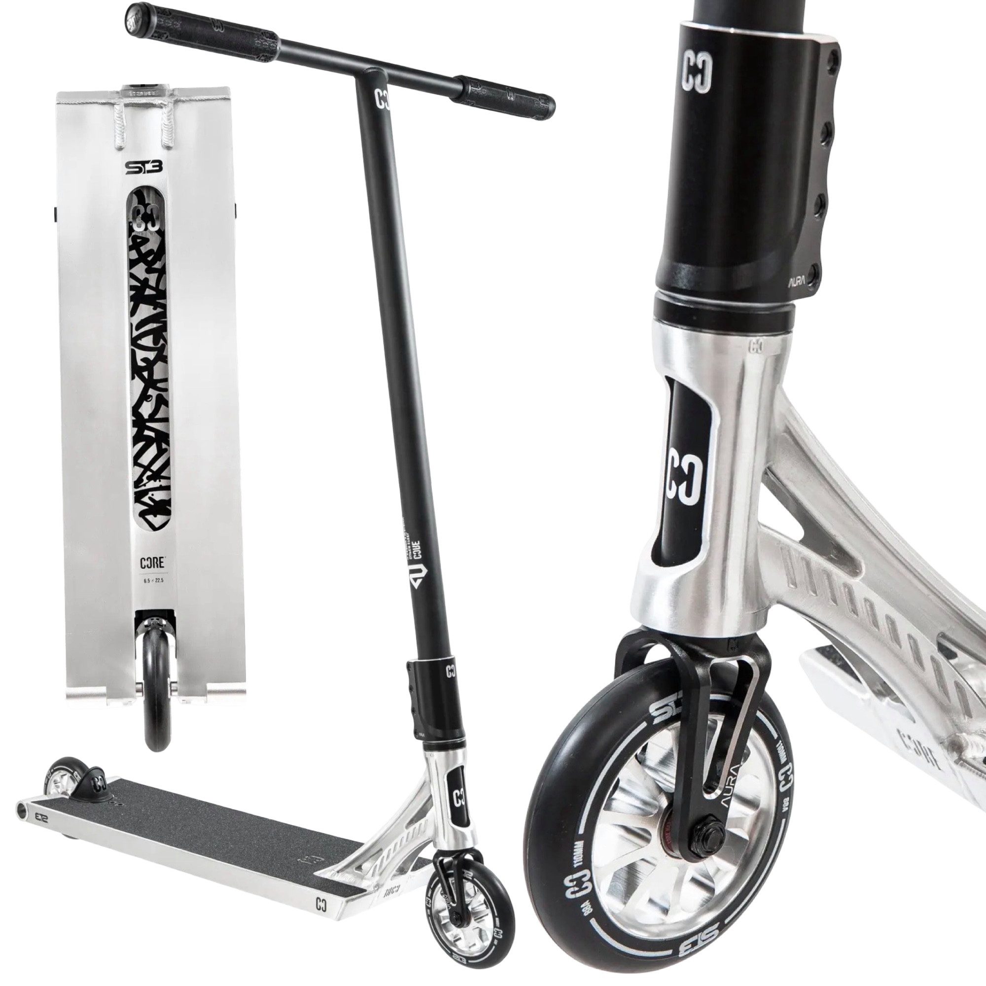 Stuntscooter CORE ST3 Stunt-Scooter Street H=96cm Polished