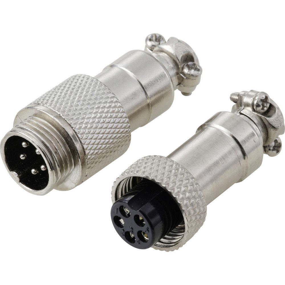 TRU COMPONENTS TRU COMPONENTS TC-13895568 Rundsteckverbinder Stecker, Buchsenkontakt Installationskabel