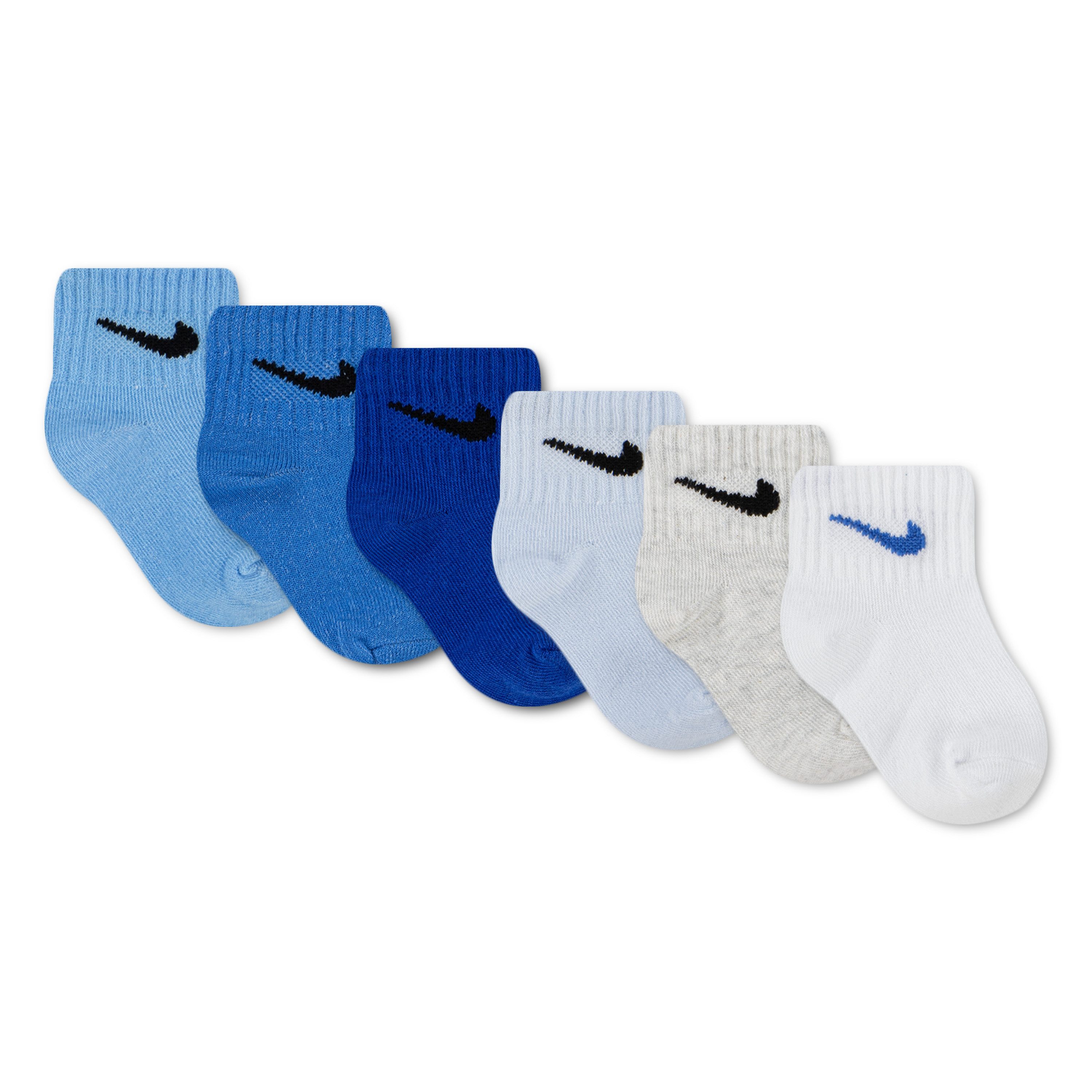 Nike Sportswear Socken NHN SWOOSH 6PK INFANT ANKLE SO (6-Paar) für Babys, 6er-Set, weiches, elastisches Material, elastischer Bund