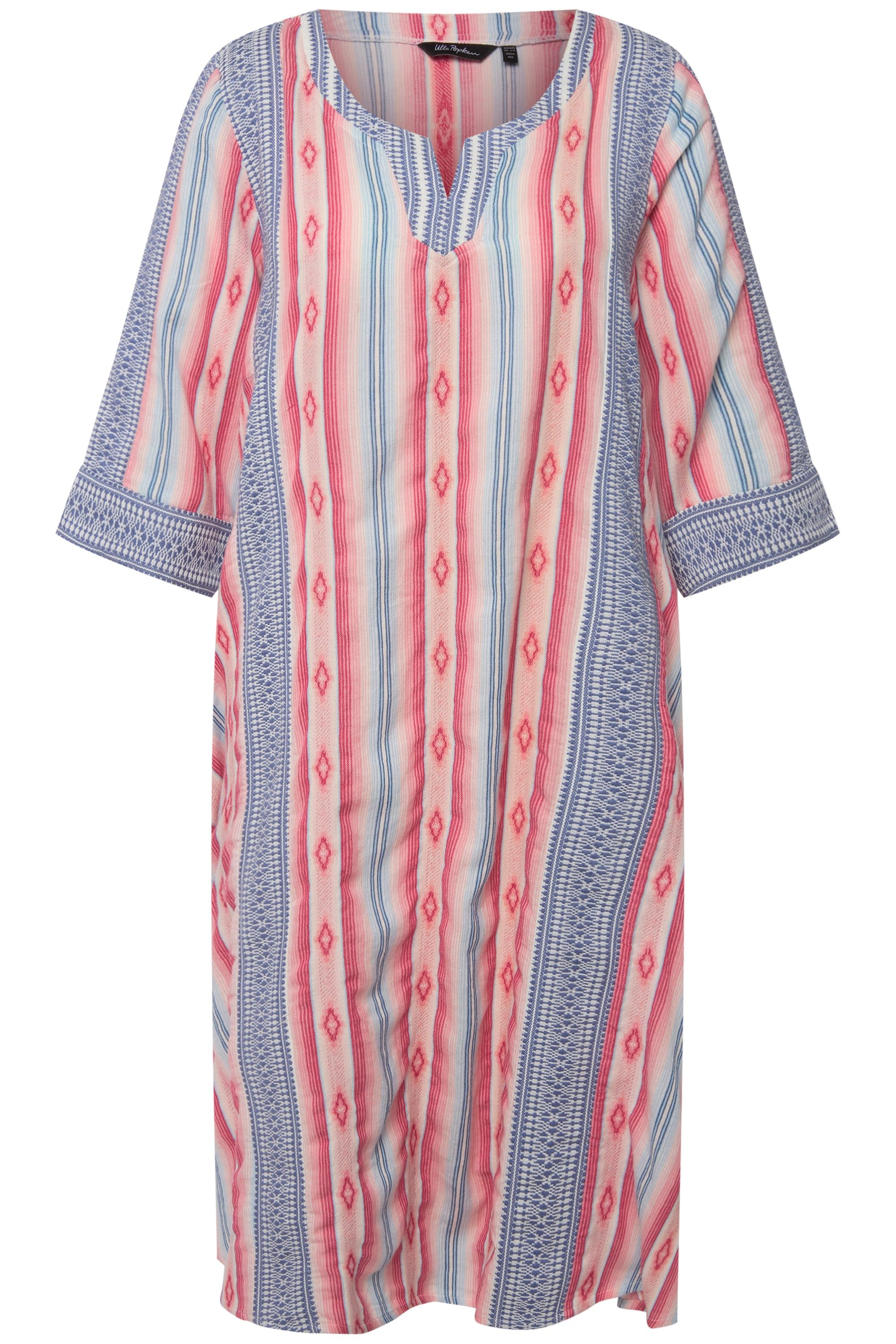 Ulla Popken Maxikleid Kaftan Ethnomuster A-Linie günstig online kaufen