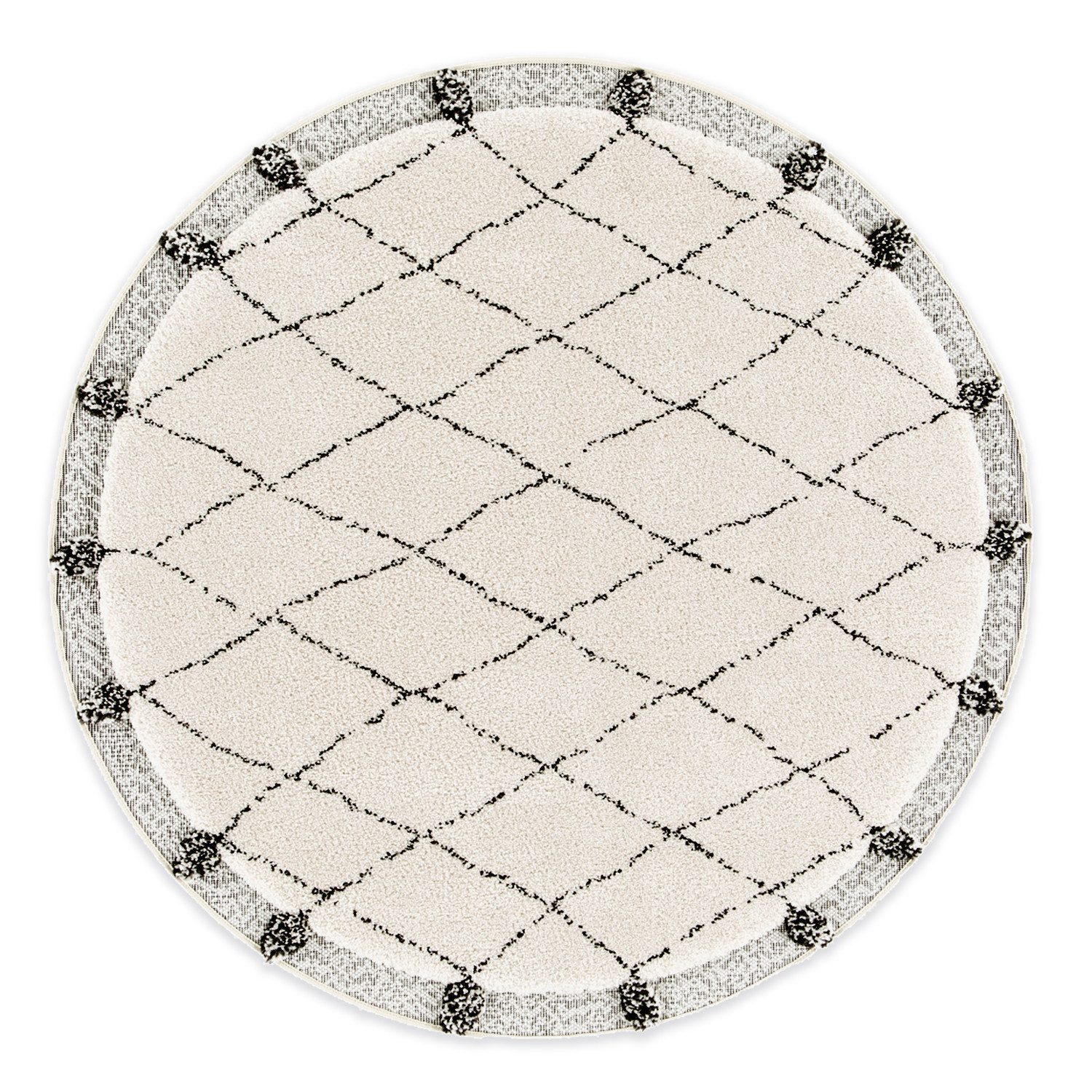 DomDeco Hochflor-Teppich Hochflorteppich Rund SÖREN, Serie günstig online kaufen