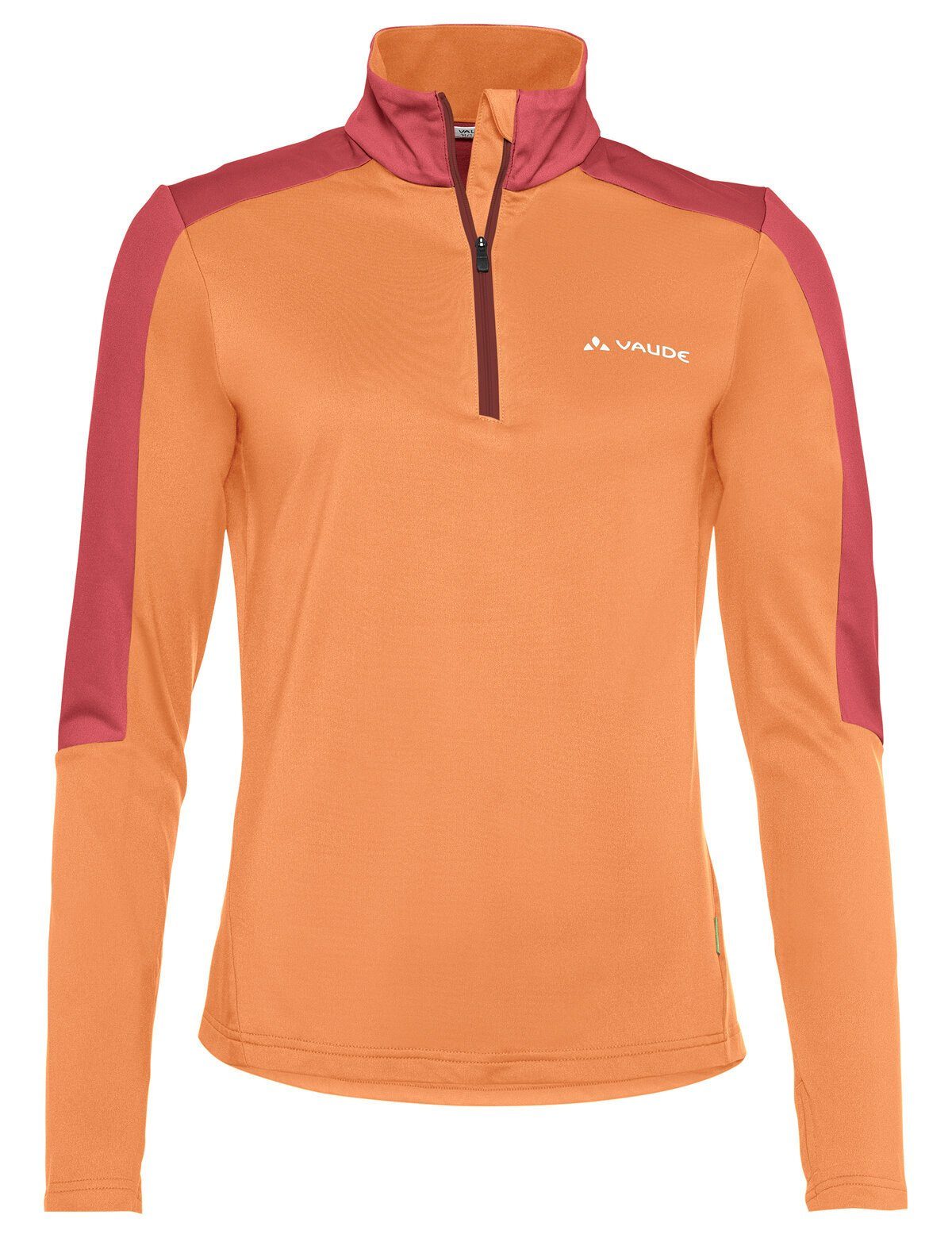 VAUDE Rundhalspullover Women's Livigno Halfzip II (1-tlg) Green Shape sweet orange