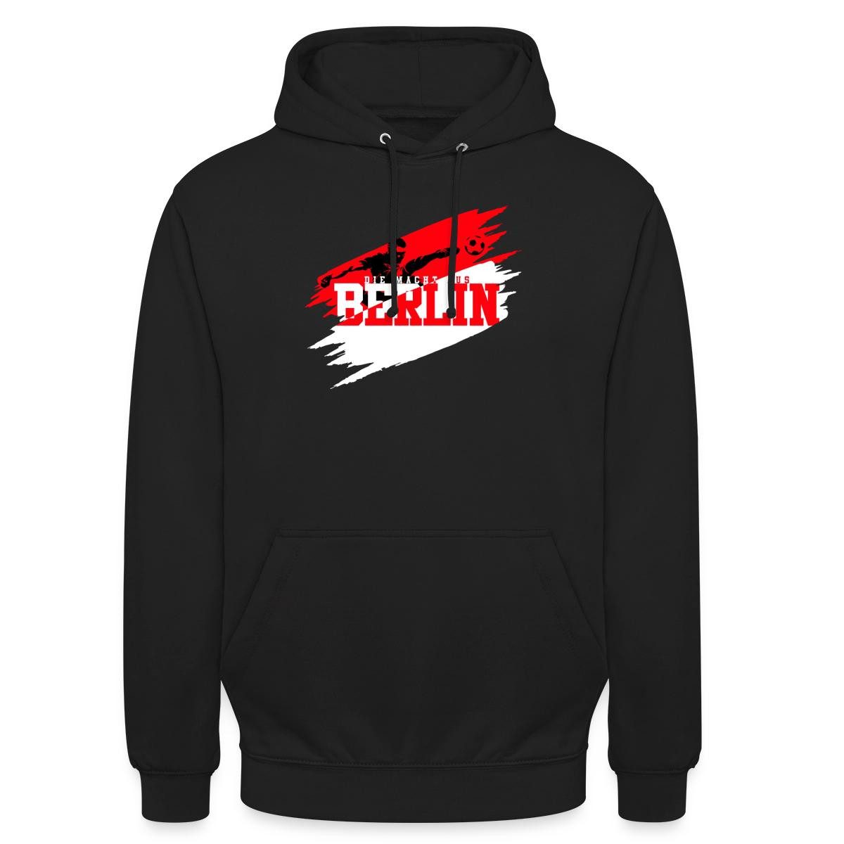Hoodie Die Macht Aus Berlin Rot-Weiß Fußball Fan Unisex Hoodie