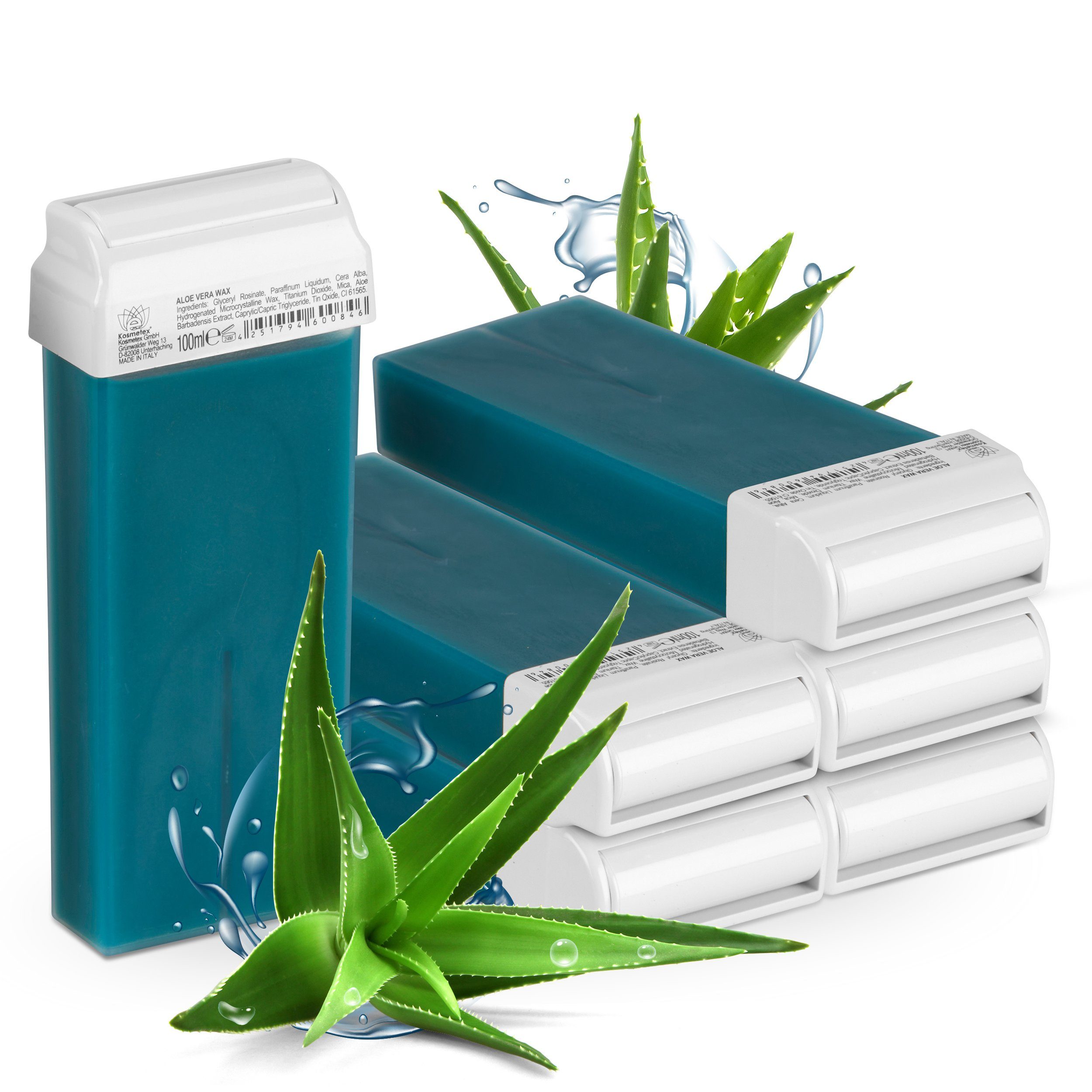 Enthaarungswachs Kosmetex Wachspatrone ALOE VERA TITANIUM, 100ml