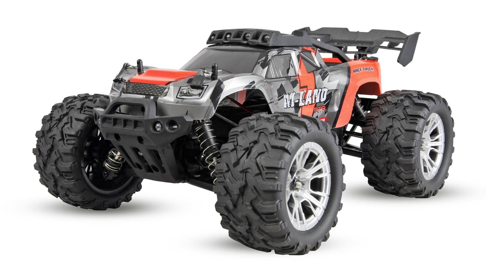 Amewi RC-Buggy Amewi M-Land Truggy - Elektro Buggy 48km/h 4WD 1/16 RTR rot