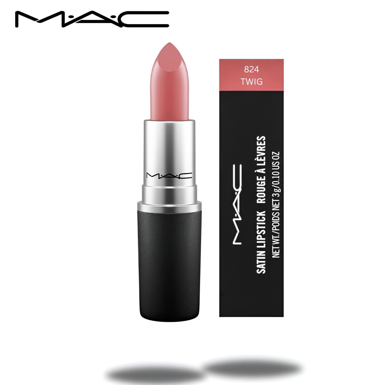 Mac Cosmetics Lippenstift Satin Lipstick Twig 824 Lippenstift in Braun, 1-tlg.