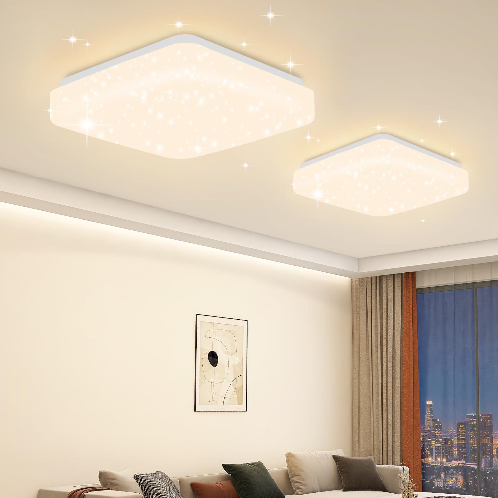 Nettlife LED Deckenleuchte Sternenhimmel Kinderzimmer 15W 21cm 3000K/4000K günstig online kaufen