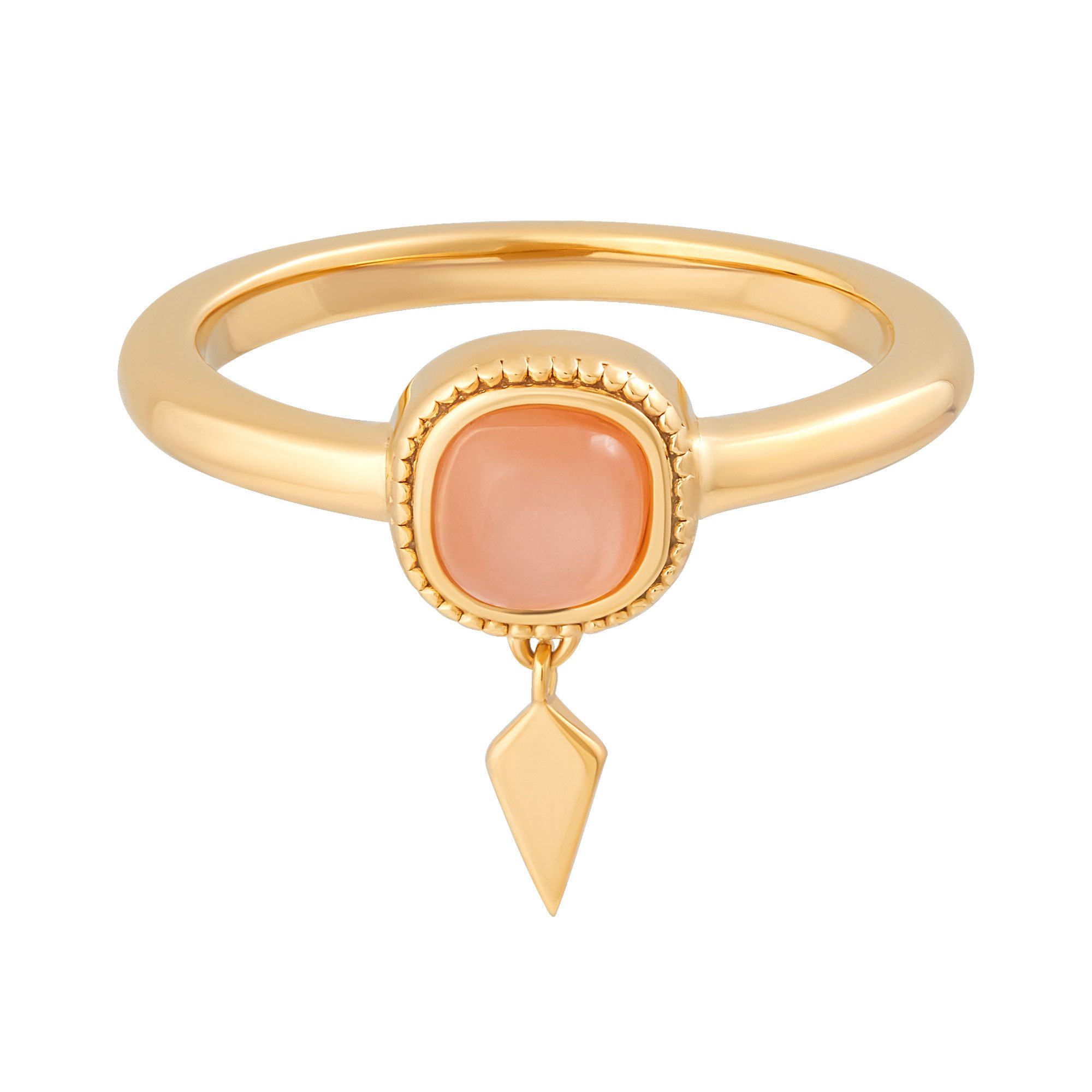 CAÏ Fingerring 925 Silber vergoldet orange Mondstein günstig online kaufen