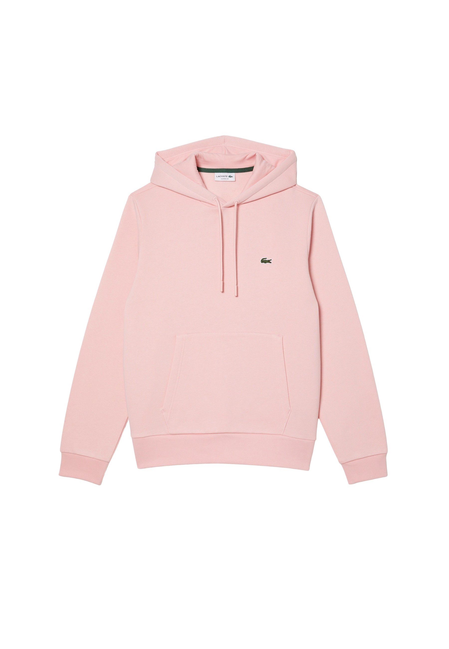 Lacoste Hoodie Kapuzenpullover Hoodie mit Kängurutasche und (1-tlg) rosa