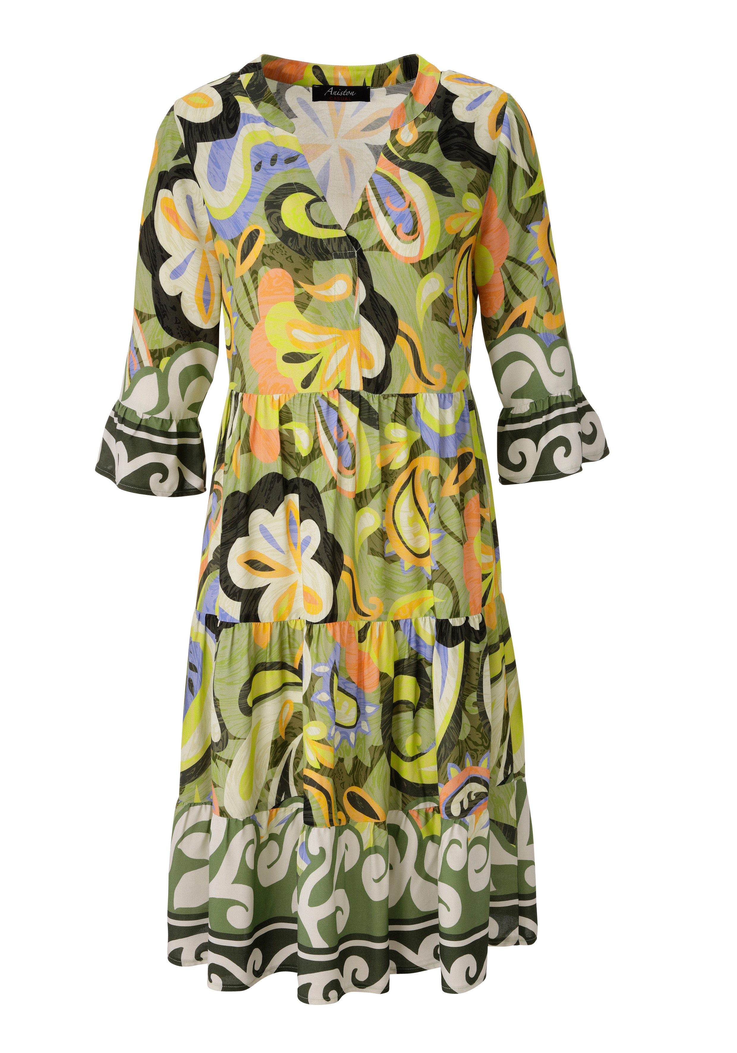 Aniston CASUAL Tunikakleid mit farbenfrohen, großflächigem Paisley-Druck