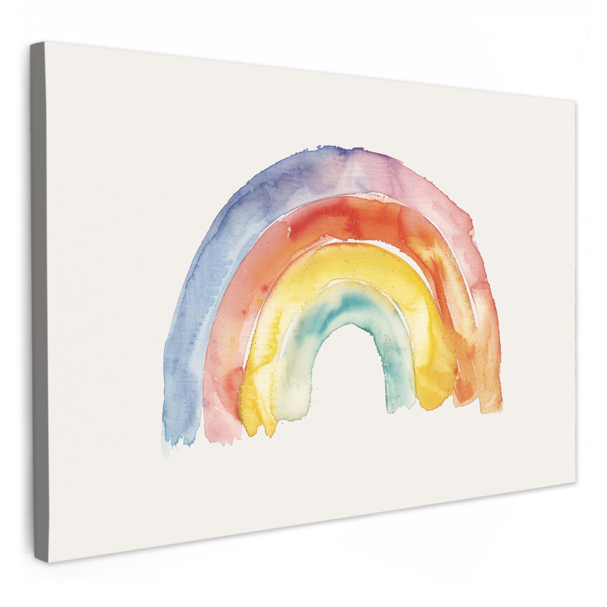 OneMillionCanvasses® Leinwandbild Regenbogen - Aquarell - günstig online kaufen
