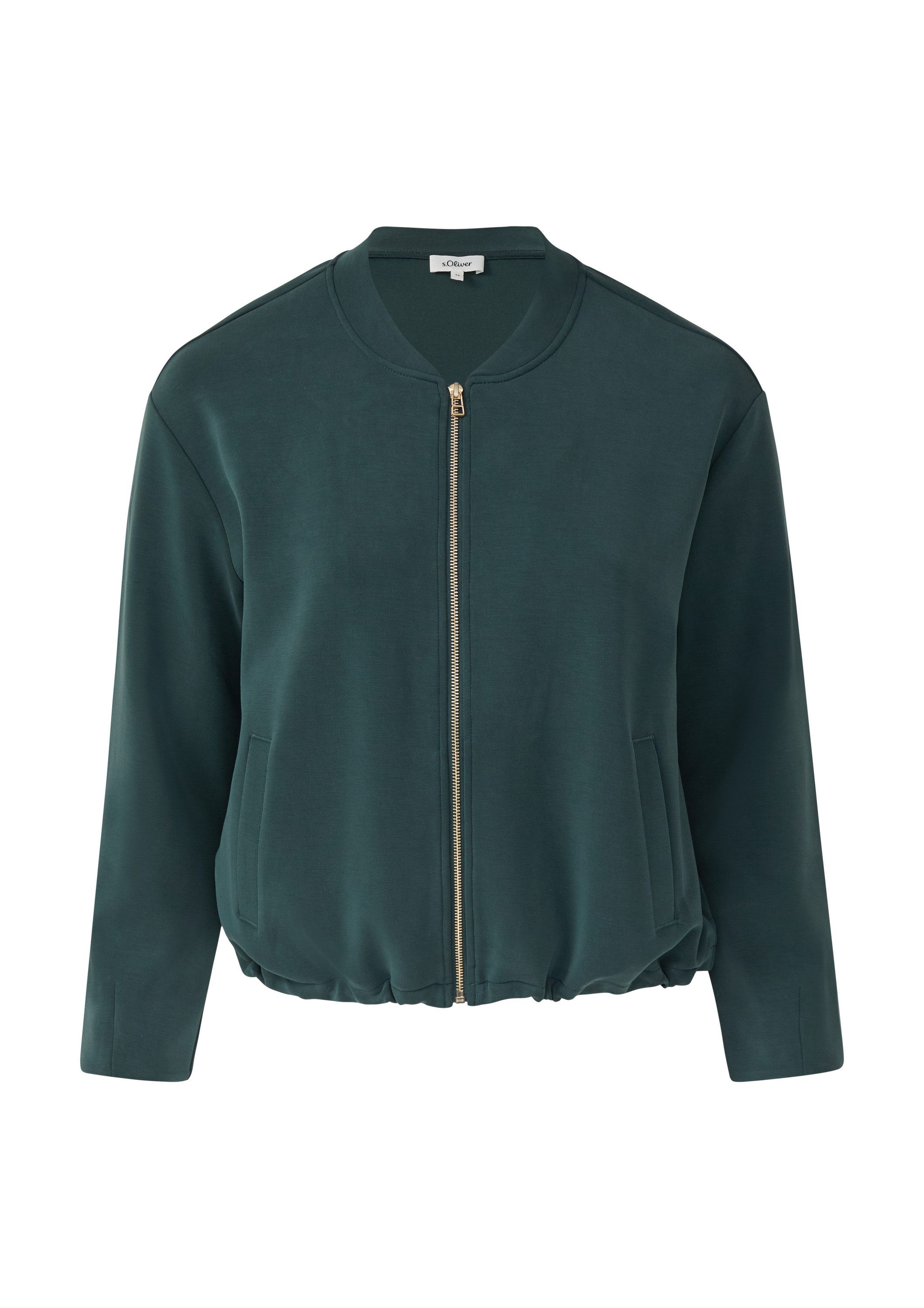 s.Oliver Sweatjacke Sweatshirt Jacke Oversized Scuba-Jacke mit verstellbare günstig online kaufen