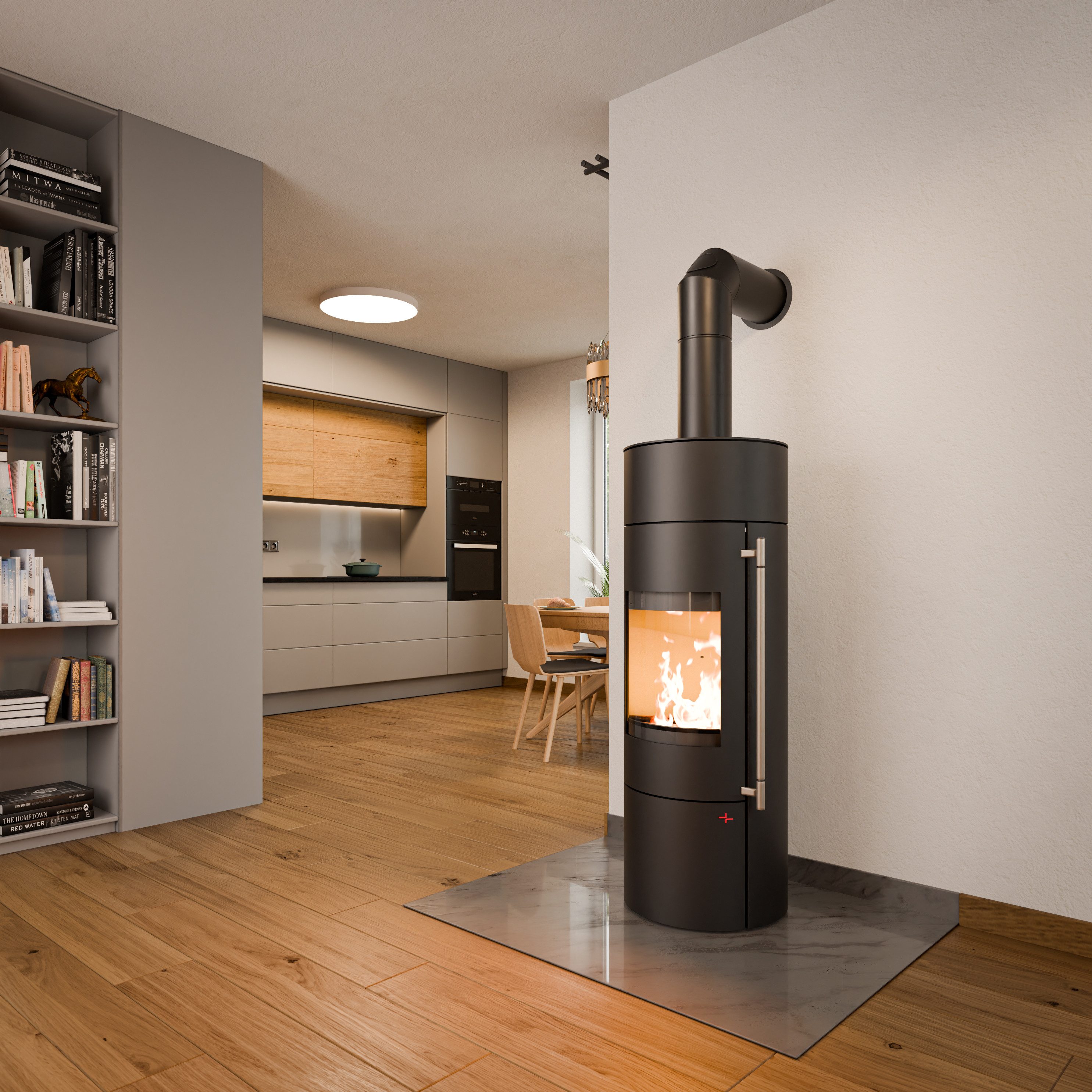 Haas + Sohn Kaminofen LURE HSC*, tief-schwarz, Zeitbrand