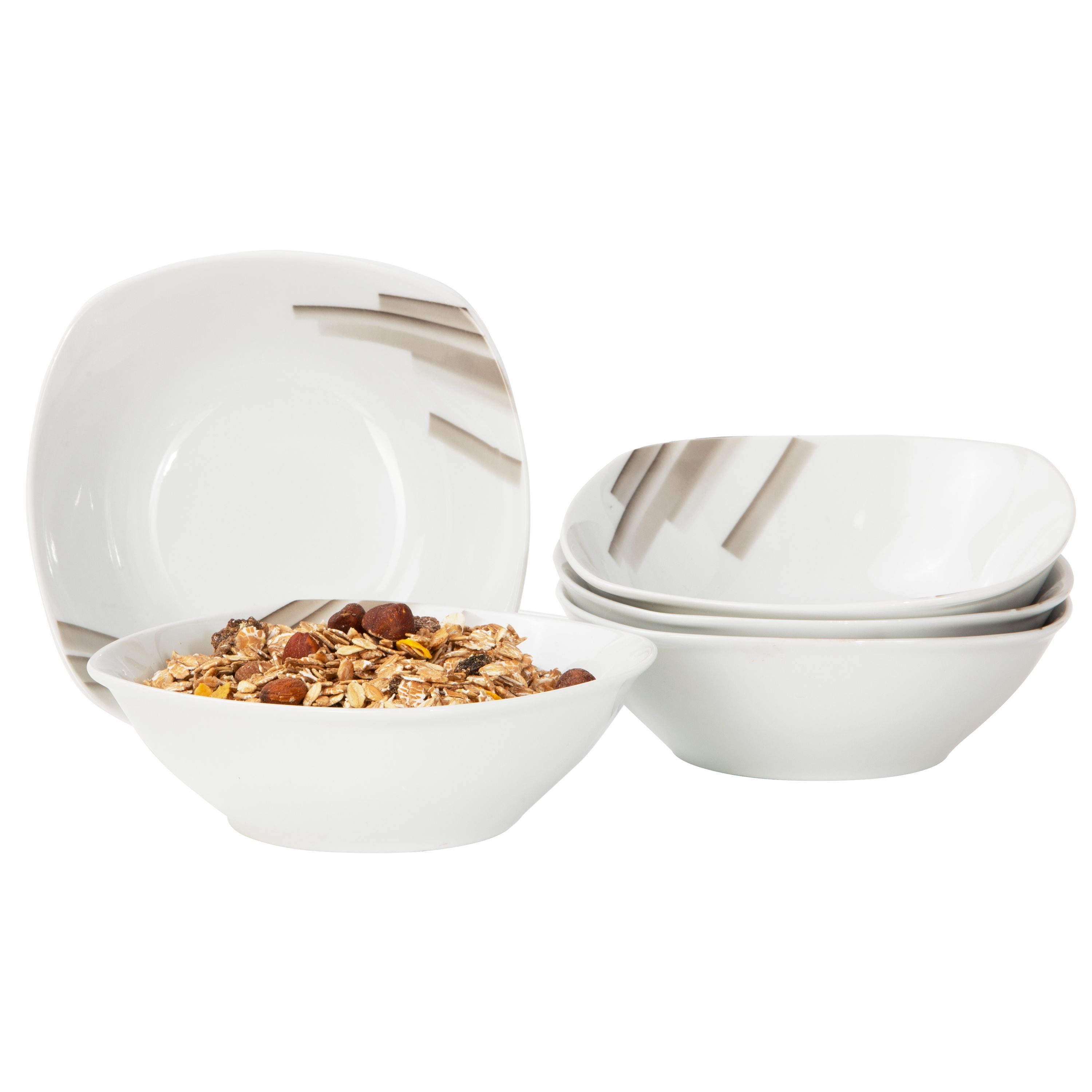 van Well Servierschale 6er Set Müsli- Salatschale Nevada 14,2cm, Porzellan
