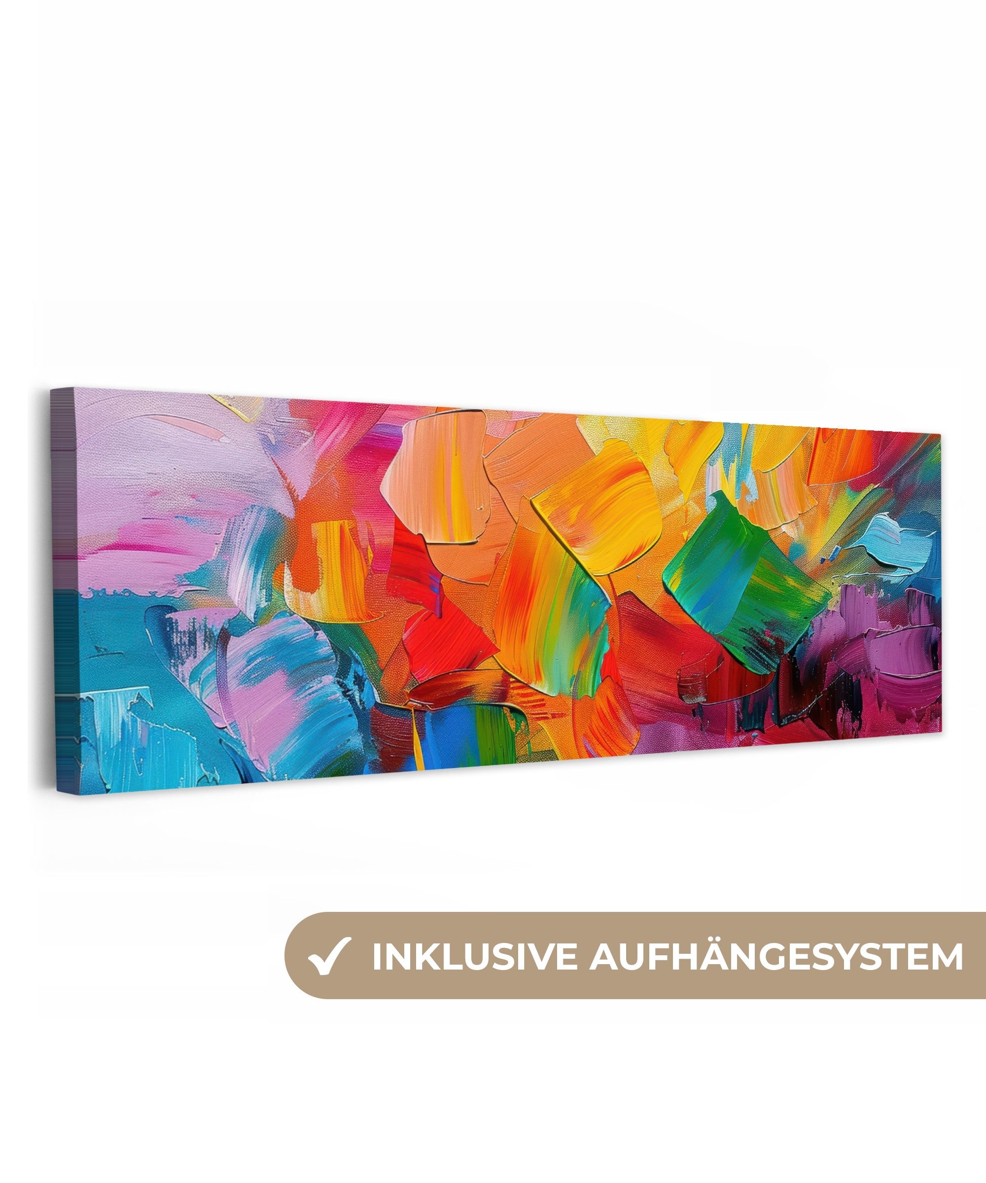 OneMillionCanvasses® Leinwandbild Panorama Abstrakt - Lackierung - Modern - günstig online kaufen