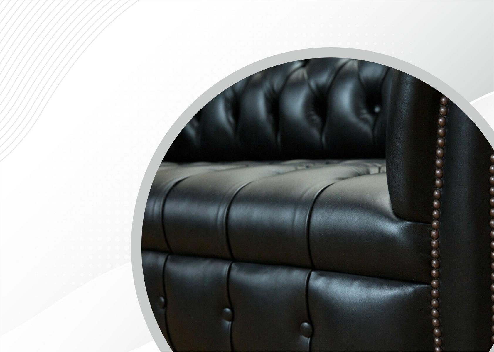 JVmoebel Chesterfield-Sofa, Chesterfield 185 2 Couch Design cm Sofa Sitzer