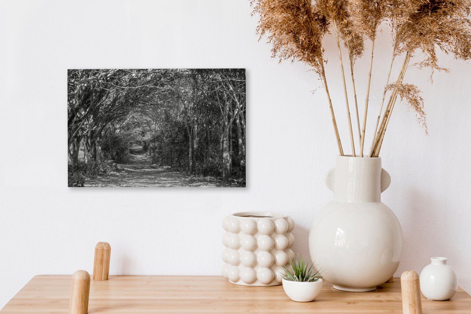Ackerland und Wandbild schwarz (1 Viñales - Aufhängefertig, weiß, cm Kuba 30x20 St), in Bäumen Wanddeko, Leinwandbild Biegen Leinwandbilder, in von OneMillionCanvasses®