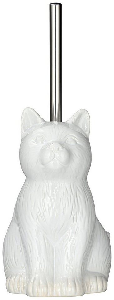 WENKO WC-Garnitur (1-tlg), Cat Keramik Weiß,