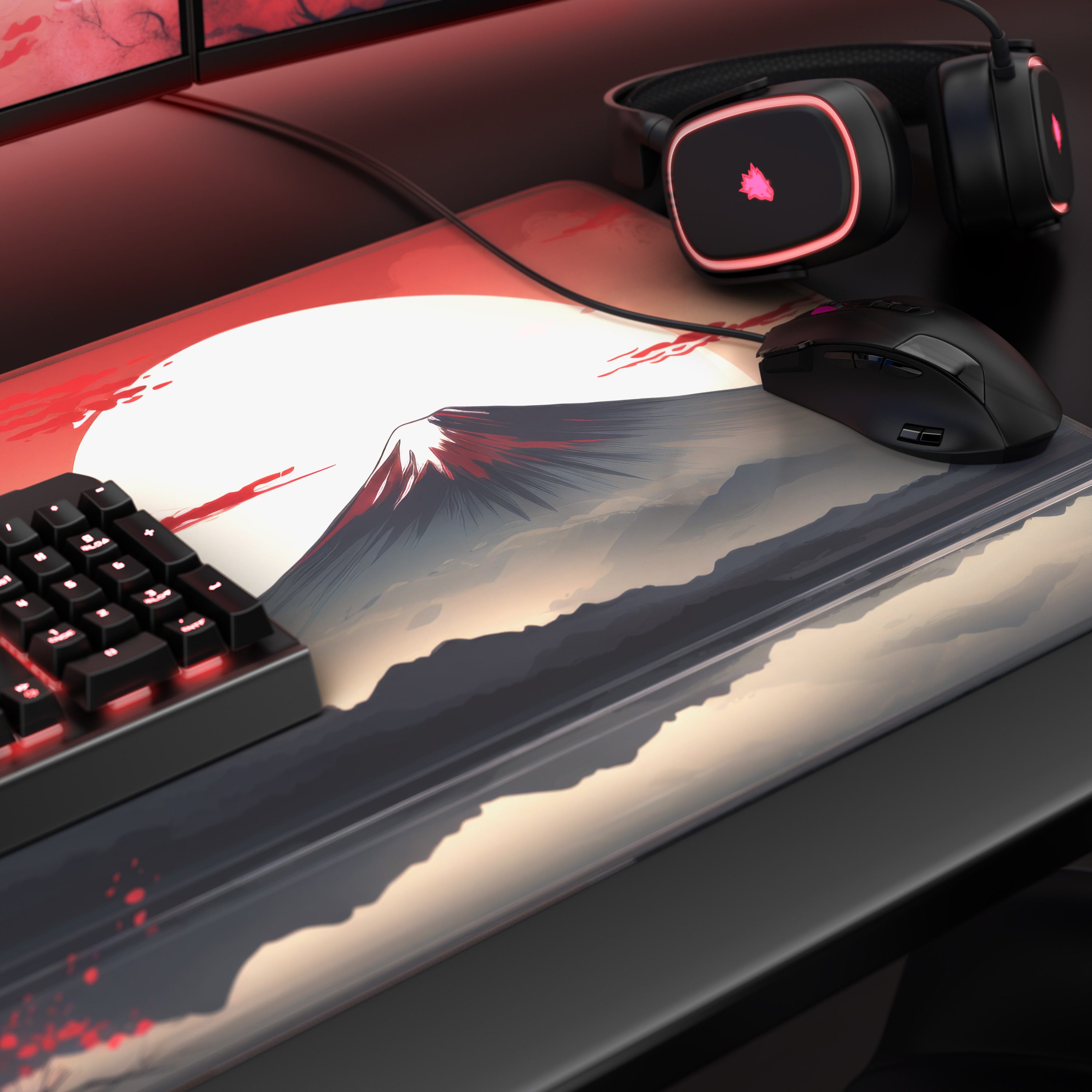 Titanwolf Gaming Mauspad XXL Speed Mousepad 900 x 400 x 3 mm, Schreibtischauflage, abwaschbar (1-St), rutschfeste Rückseite, Geschwindigkeit & Präzision, Japan  – Bild 5 von 5