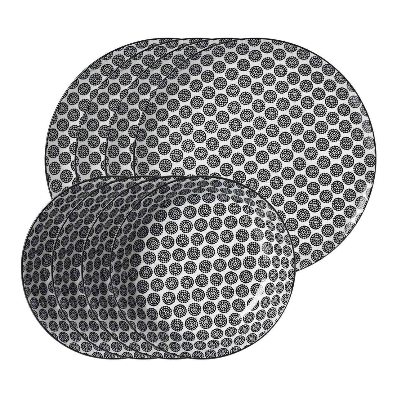 Ritzenhoff & Breker Tafelservice Takeo Circles Tafelservice 8er Set (8-tlg), 4 Personen, Porzellan