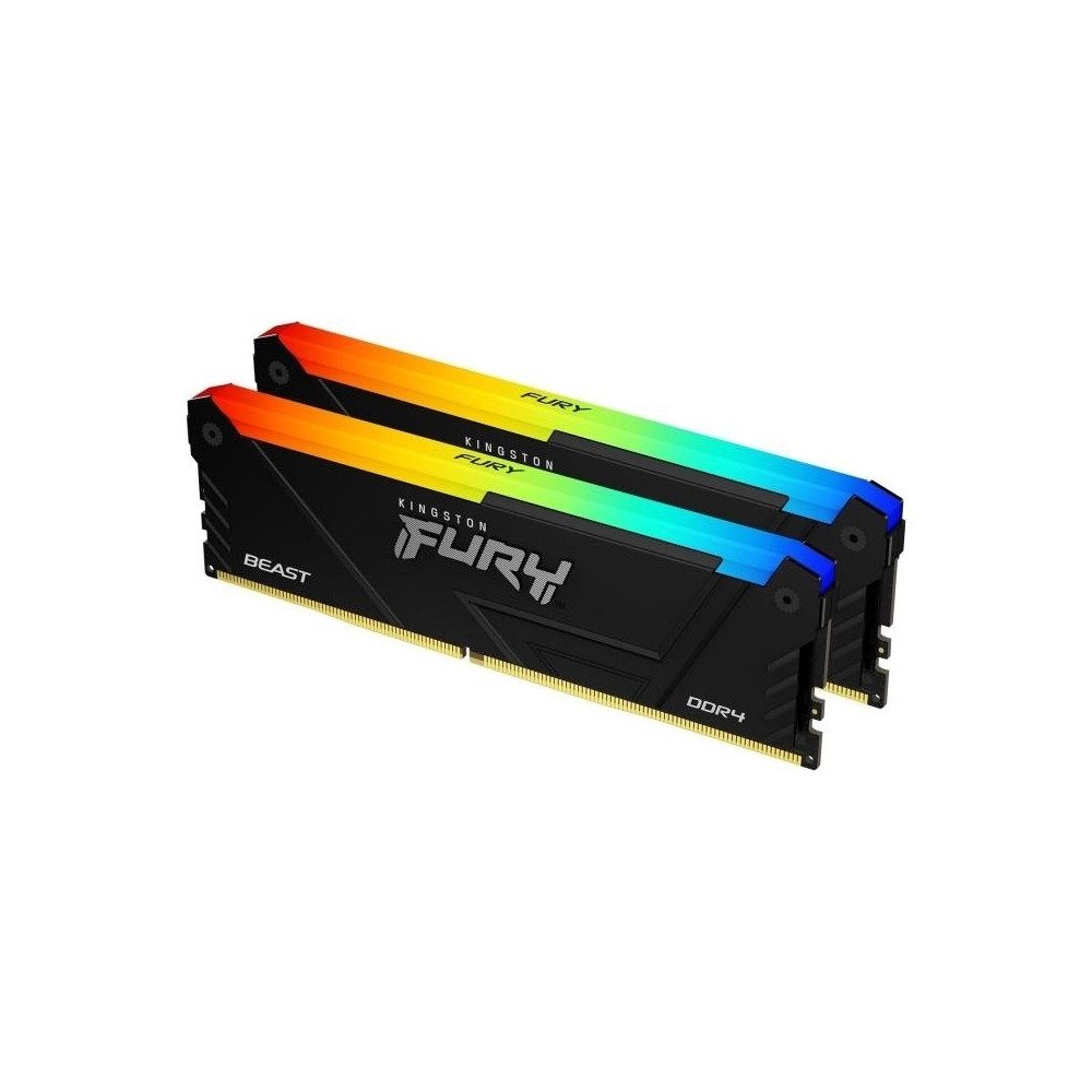 Kingston KINGSTON FURY Beast RGB 64GB DDR4-3200 RAM Gaming Speicher. Computer-Kabel, DDR4, DDR4, RGB-Beleuchtung für coole Effekte